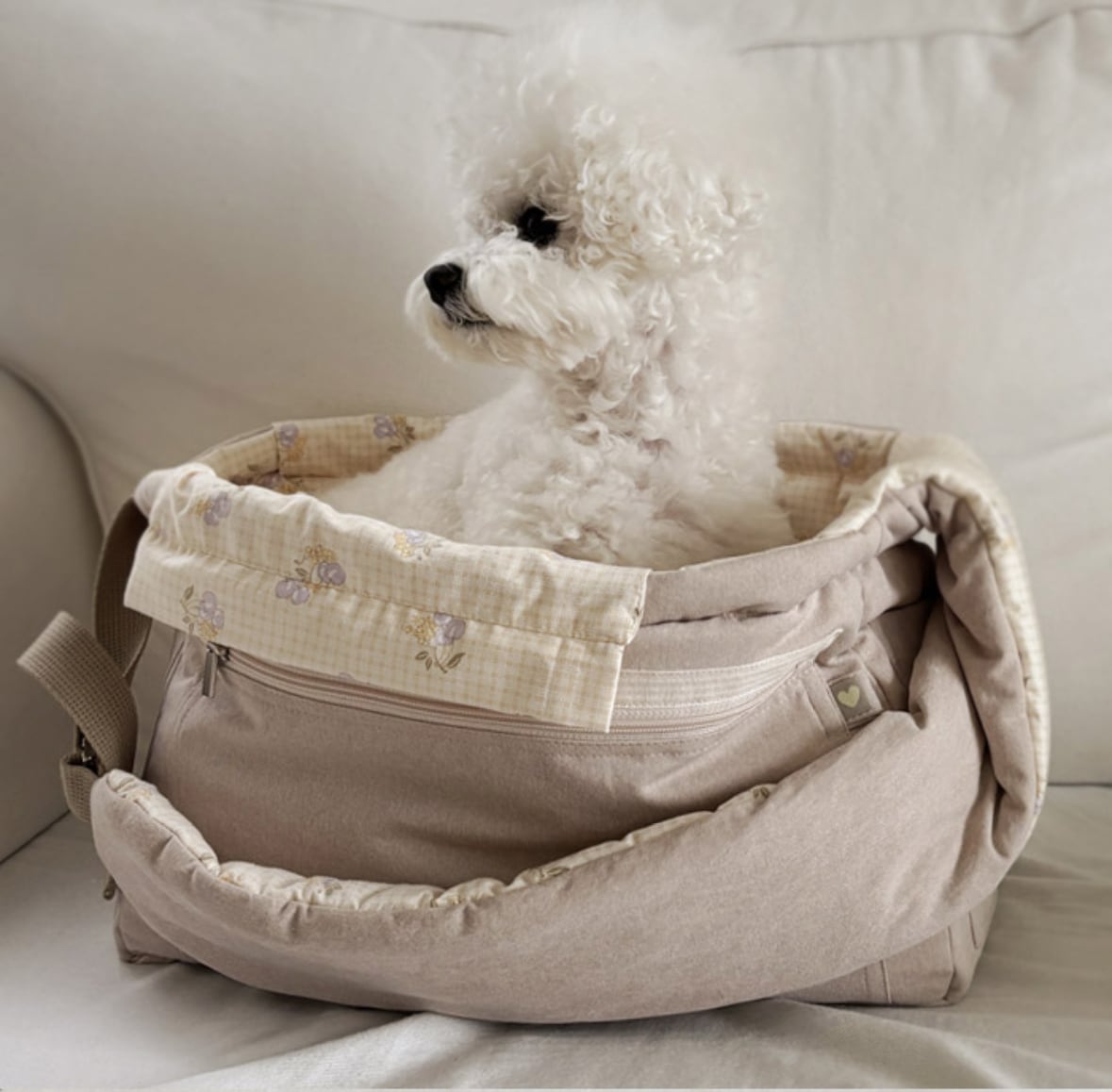 予約】[hubsch]グルムスリングバッグ（Lサイズ／イエローチェック