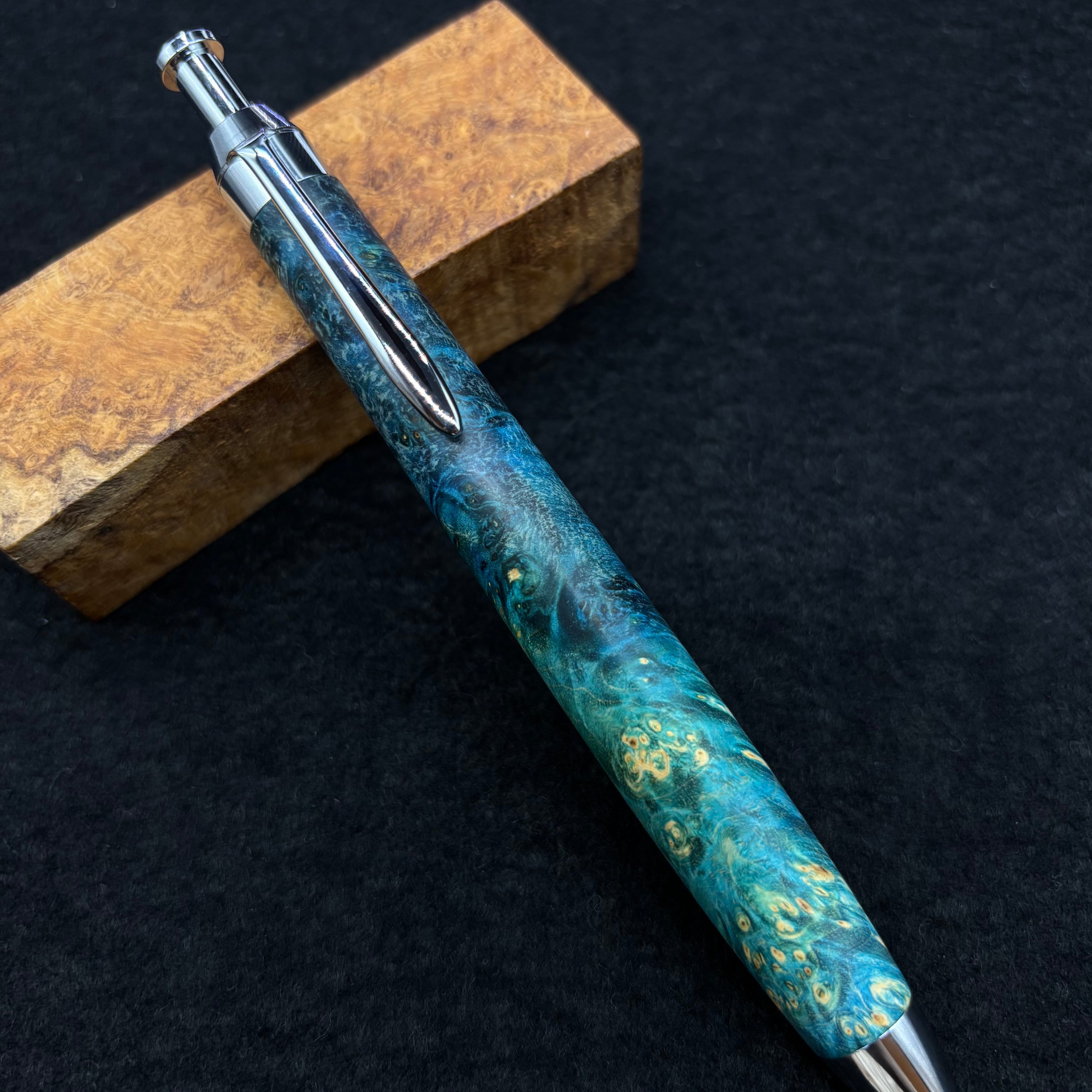 スタビライズドウッド メイプルバール】木軸ペン 三神シャープ1000