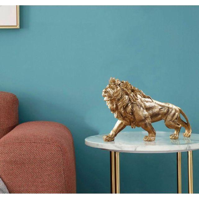 即納】ゴールド 黄金ライオン 獅子 オブジェ 置物 インテリア オブジェ