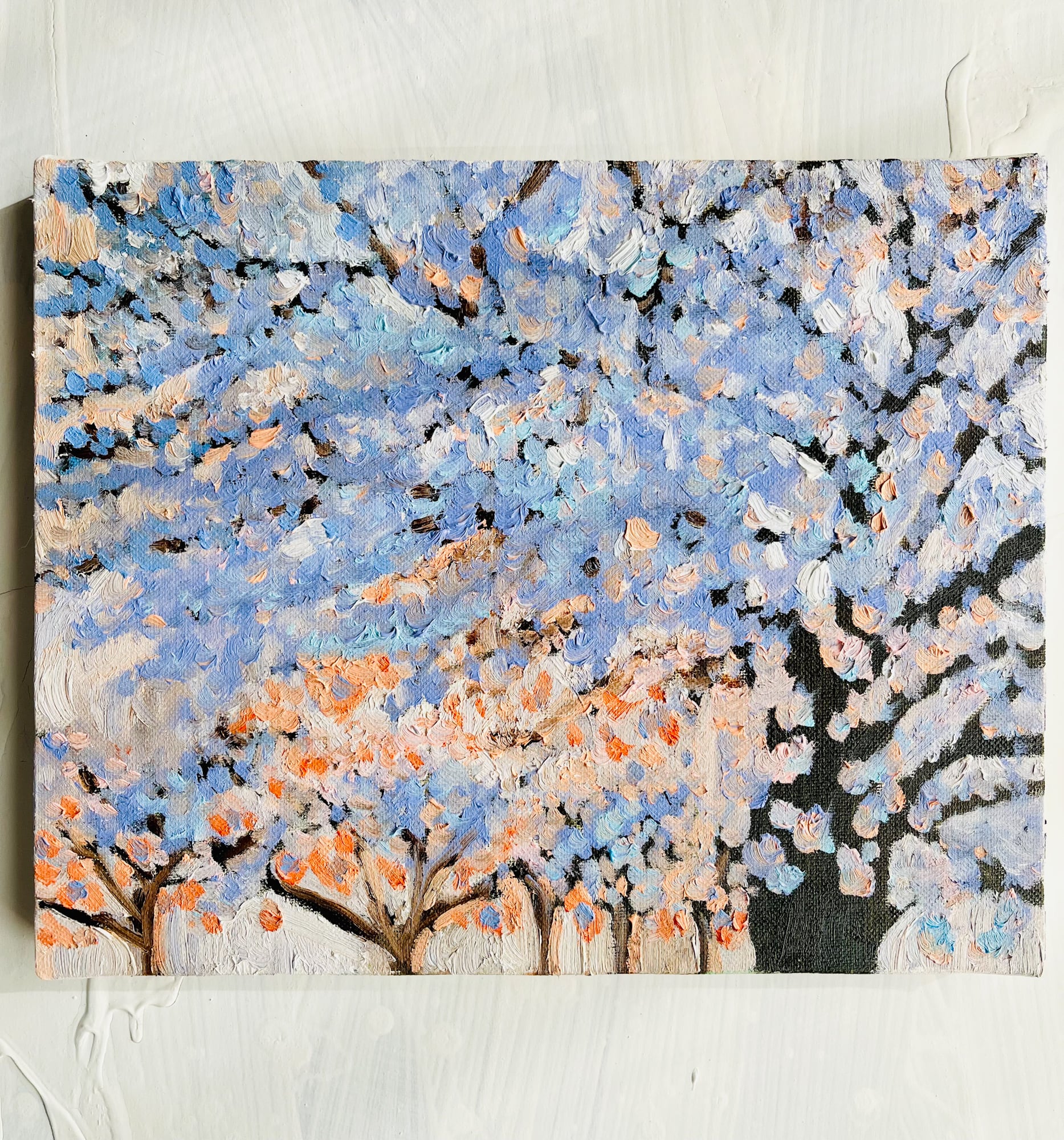 16×23㎝「朝の空」油彩・原画・サムホール 【公式通販】