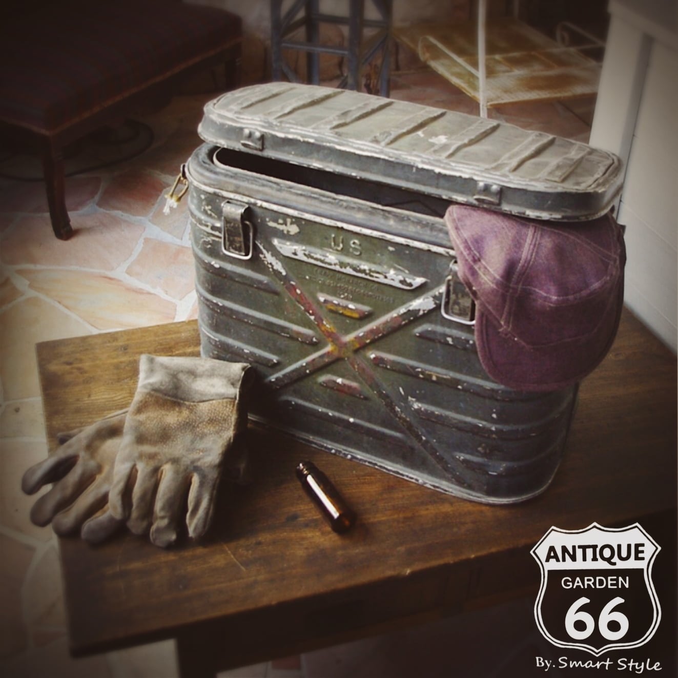 1968's ミリタリー米軍フードコンテナ☆U.S.ARMYクーラーバッグ メタル