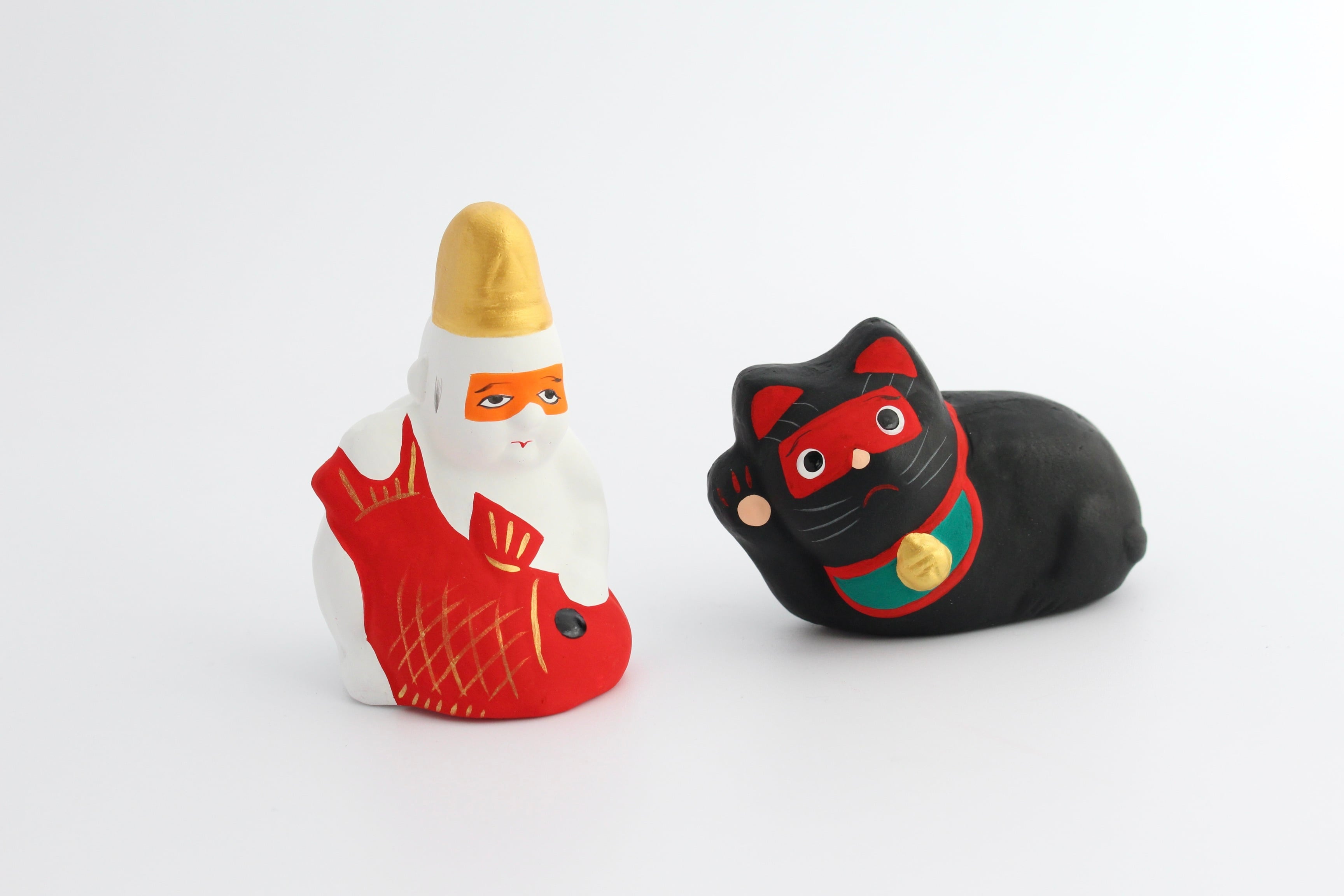 津屋崎人形にわか横招きねこ（黒） | にわかファン東雲堂