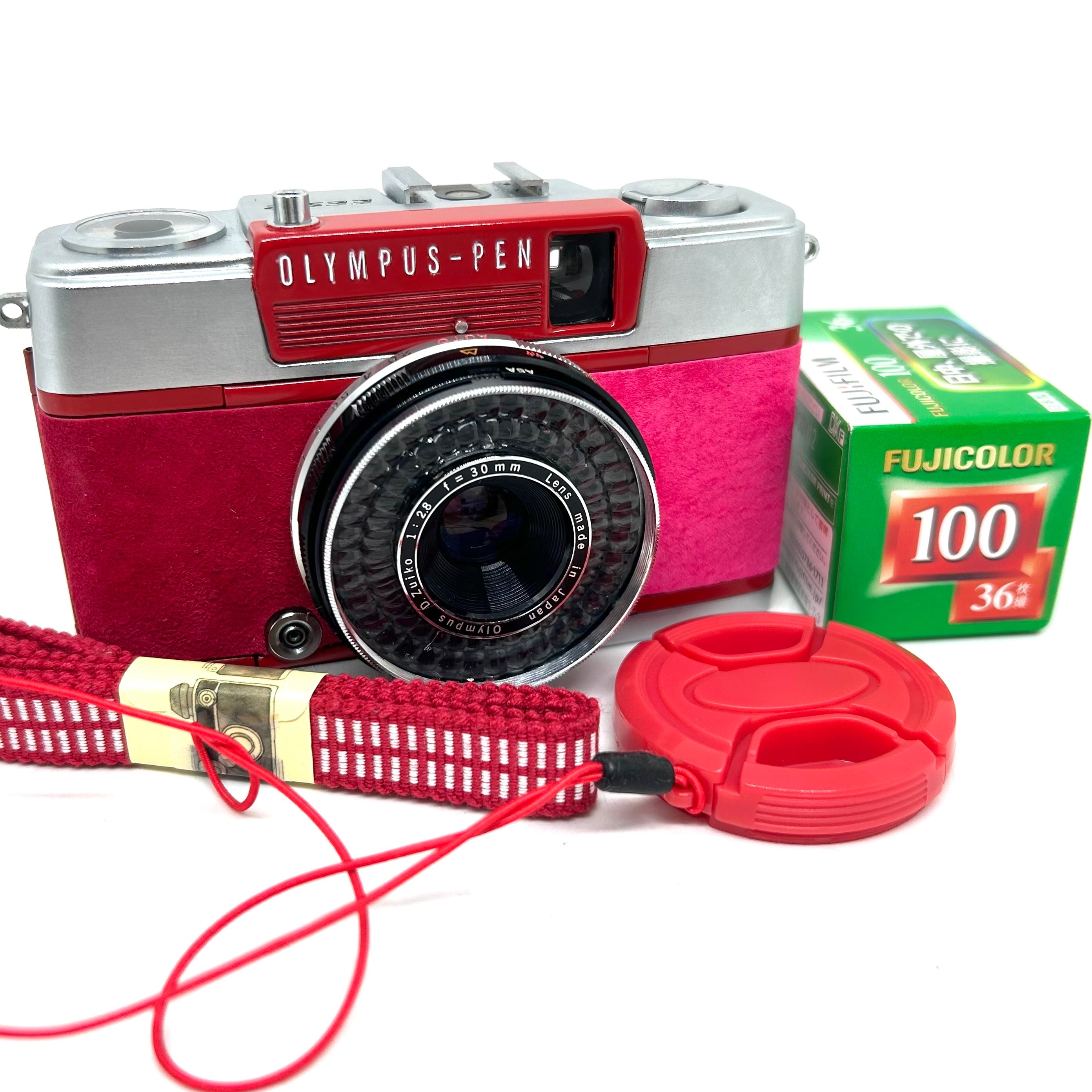 24-146リメイクカメラ OLYMPUS PEN-EES-2 （レッド・ショッキング