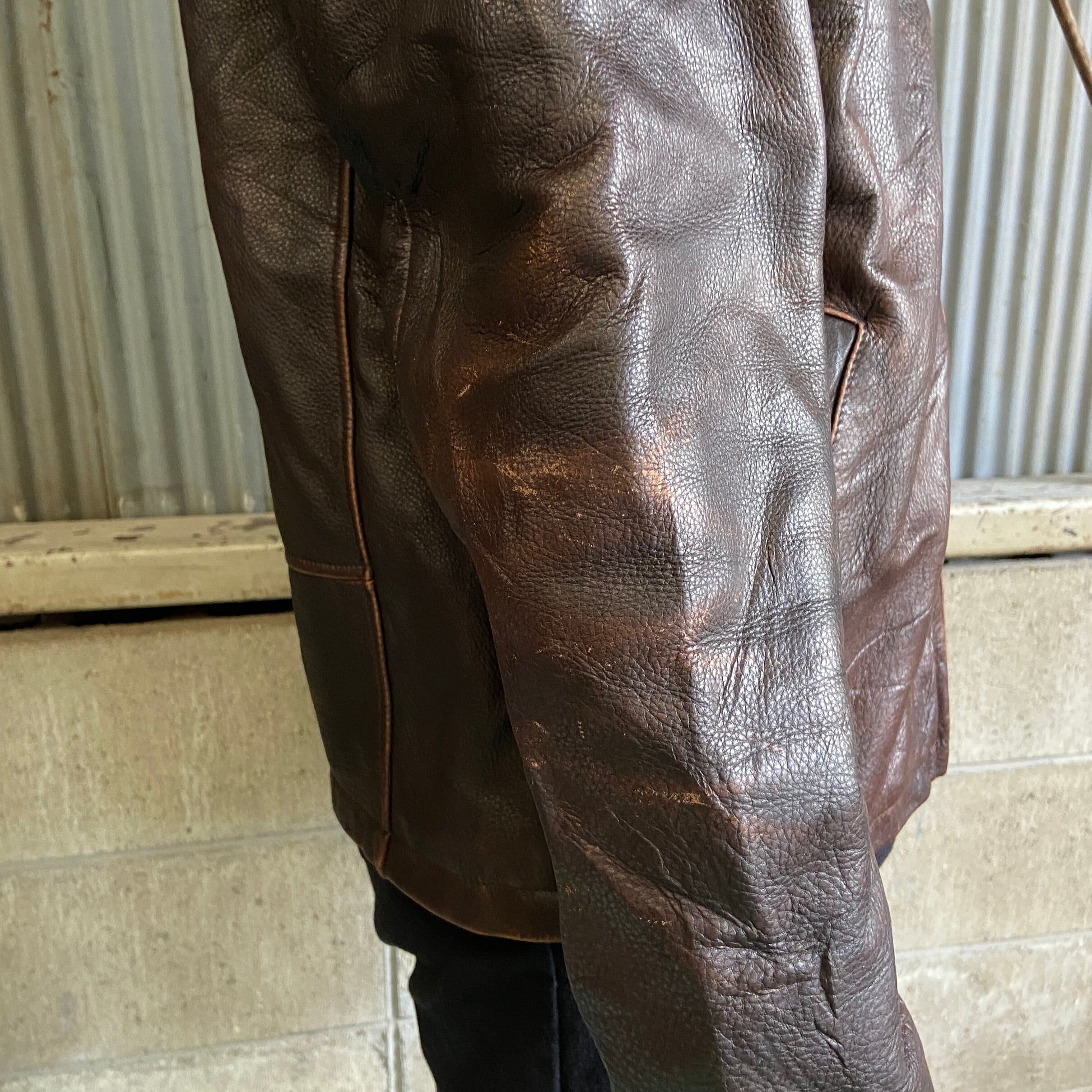 Eddie Bauer エディーバウアー レザージャケット 本革 メンズM 古着