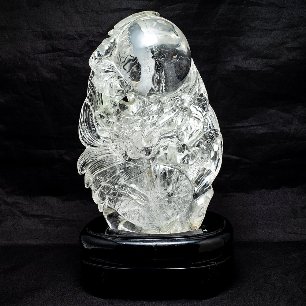 水晶 龍 彫物 風水 開運祈願 金運祈願 開運 金運 財産運 出世運 幸福