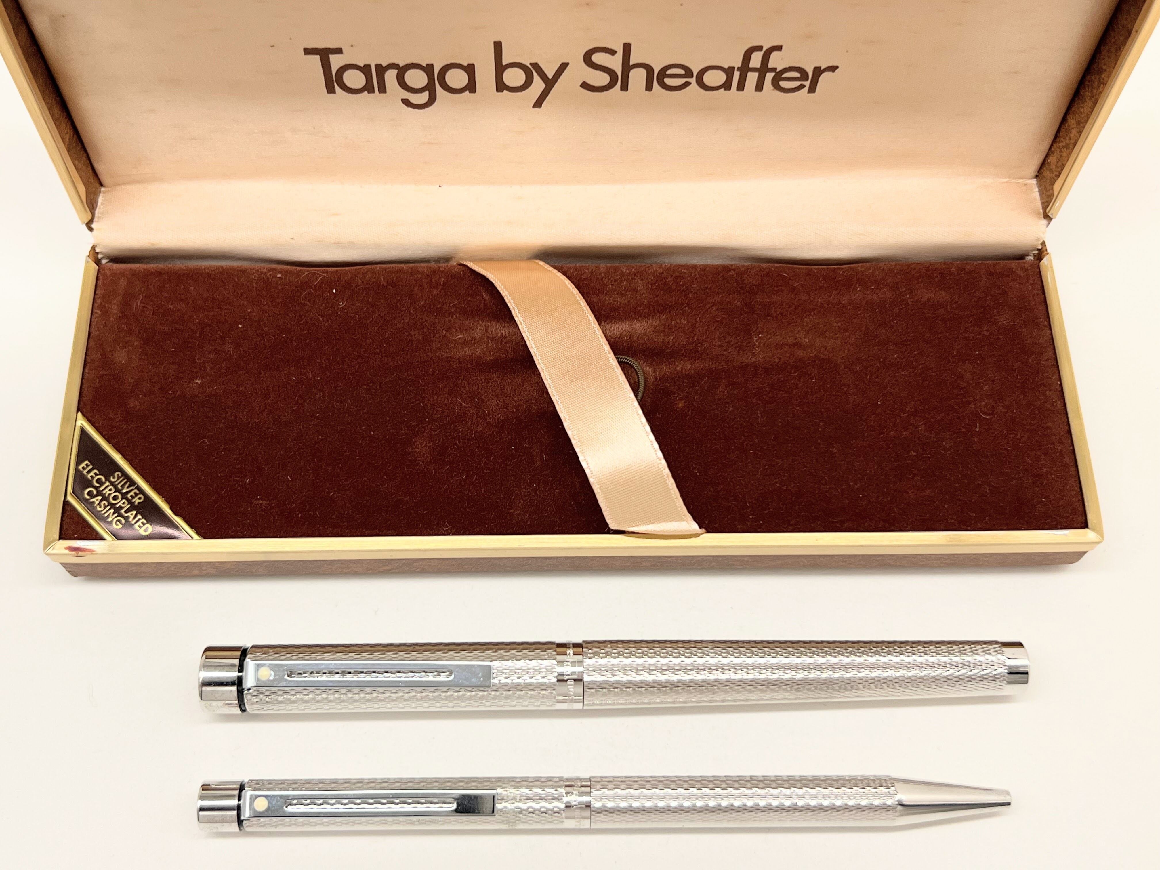 ①14K Sheaffer Targa 万年筆 ボールペン セット シェーファー ①14K