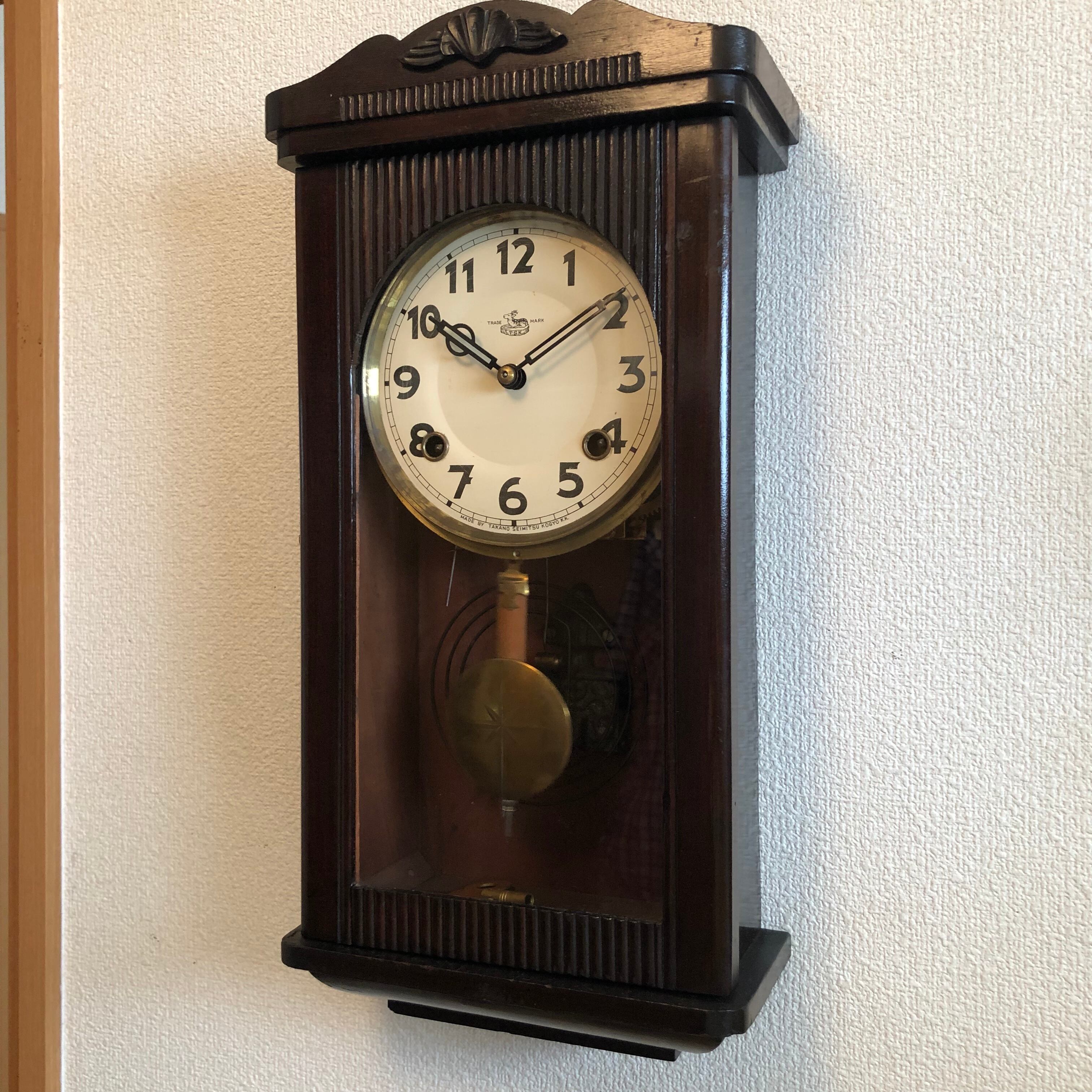 昭和レトロ 高野時計 宮型掛時計 オーバーホール済 稼働品 | 路地裏の