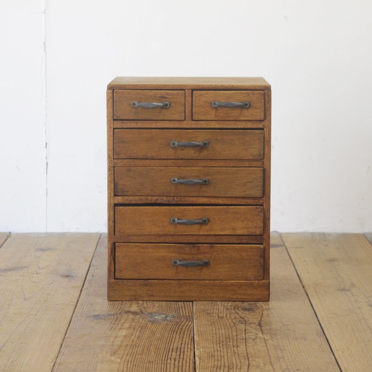◇レトロ 無垢材 引き出し4杯 小引き出し レターケース 収納