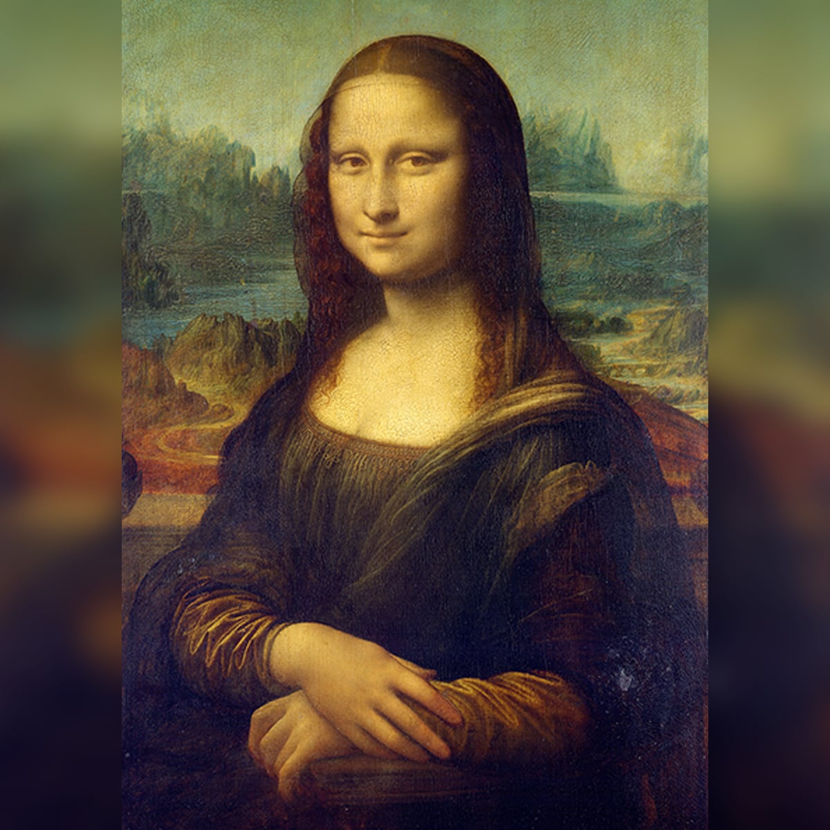 モナリザの模写油絵と額縁 モナリザの模写油絵と額縁 モナリザの模写油絵