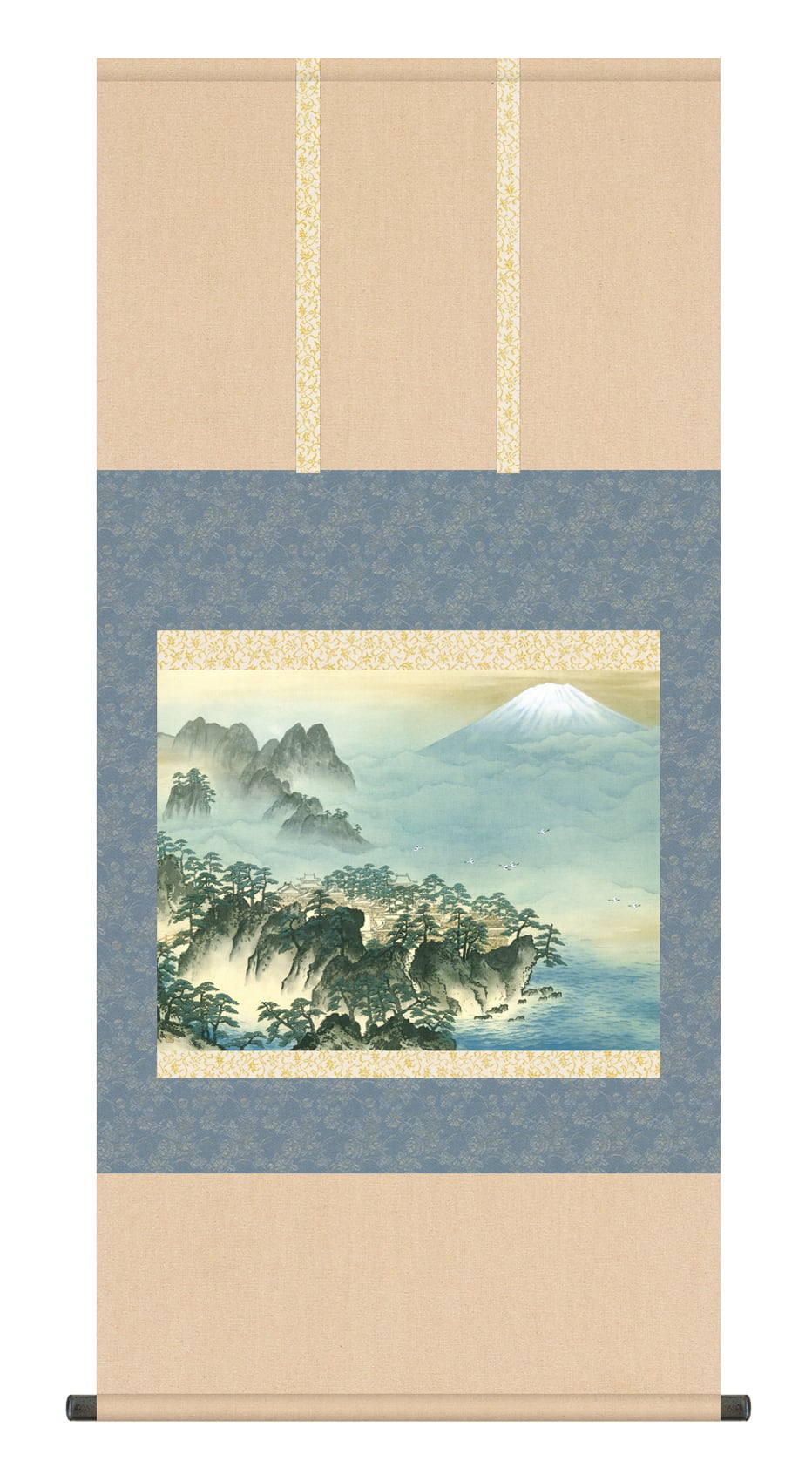 横山大観「蓬莱山」掛軸 掛け軸 高精彩巧芸画 プレゼント ギフト 日本