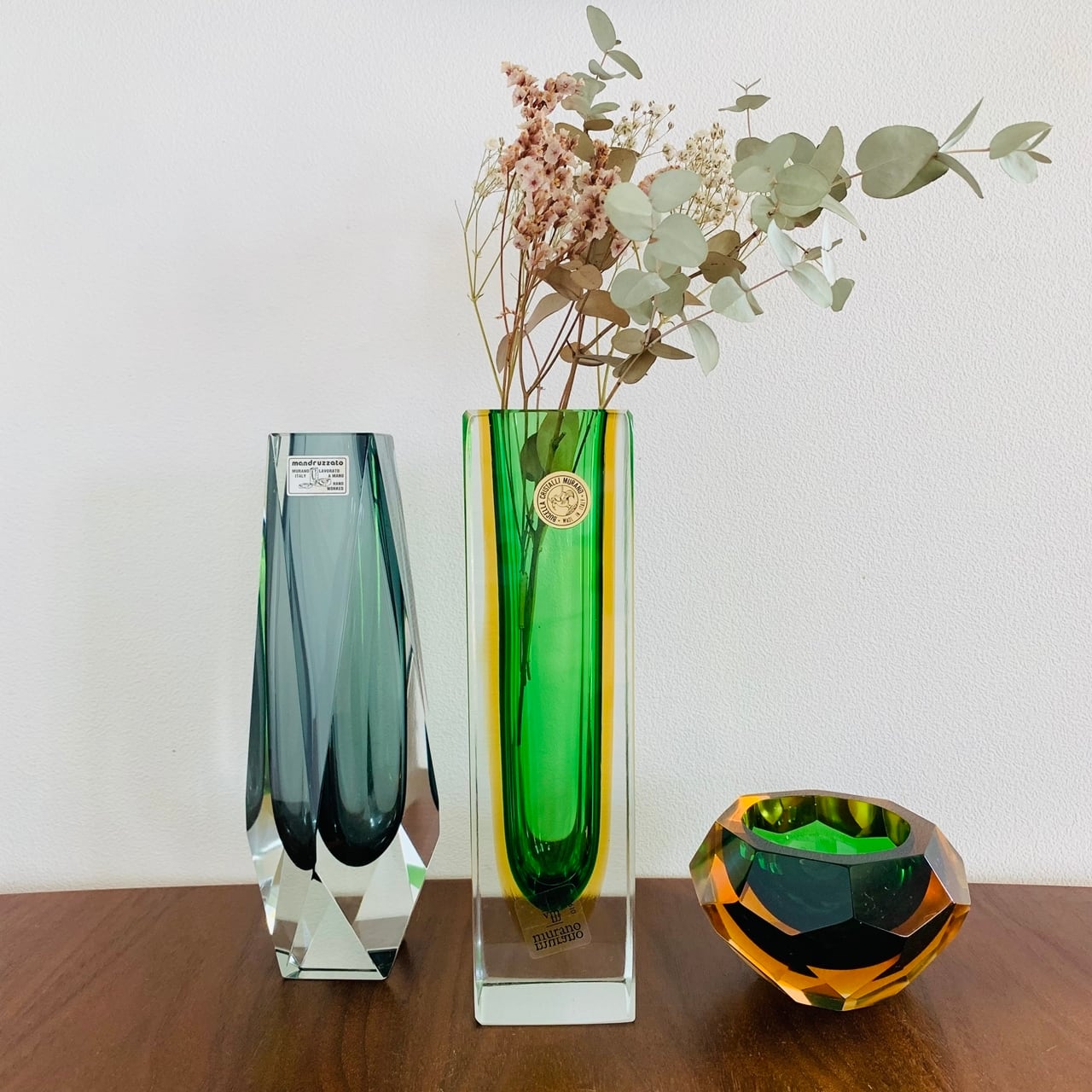 MURANO ムラノ ガラス 氷山 モチーフ 振り子時計 ベネチアン ムラーノ