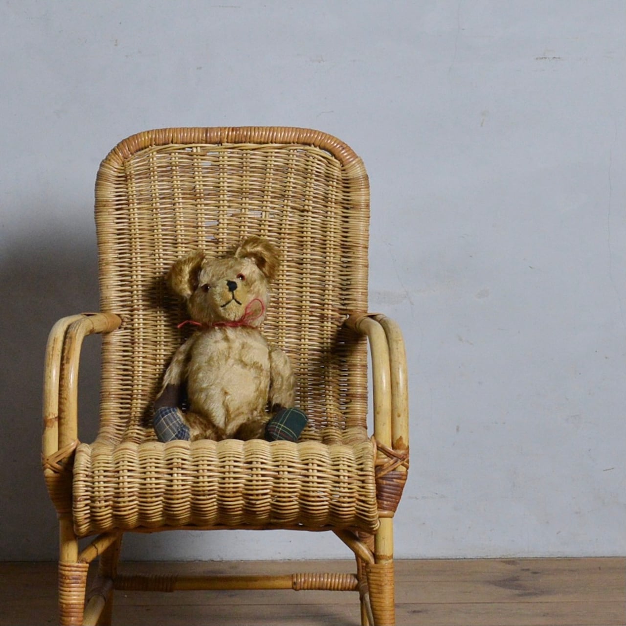 セミアンティーク チャイルドチェアー＋手作り座布団セット セミ