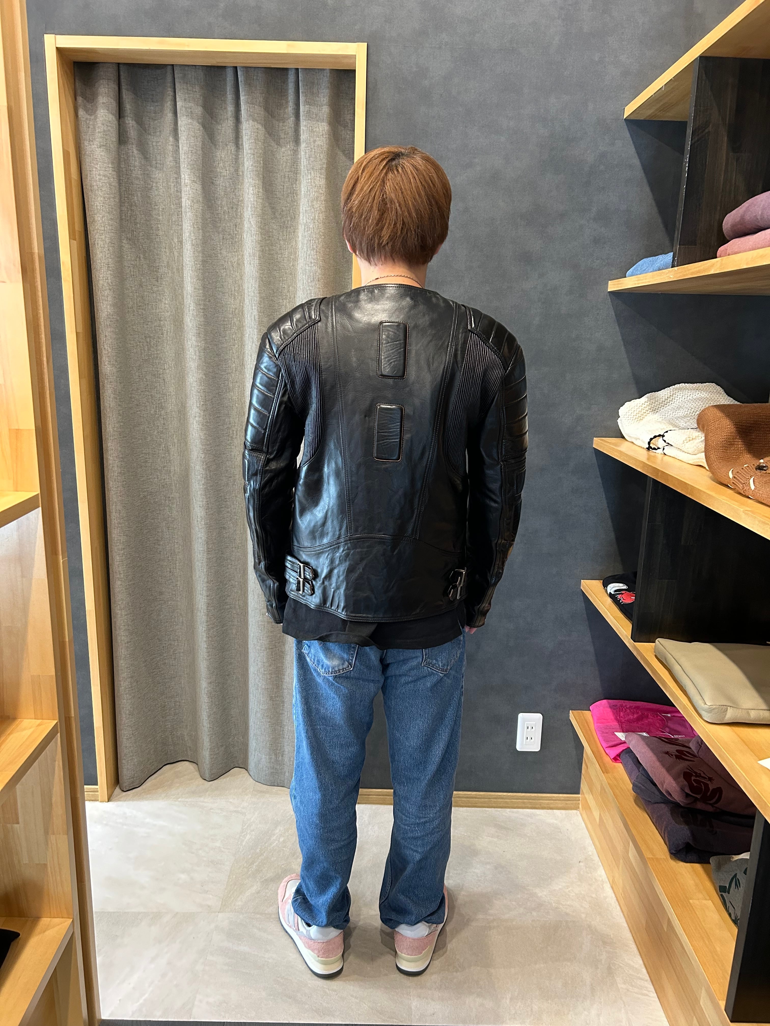 Sasquatchfabrix.】x blackmeans BATTLE LEATHER JACKET BLACK | delhezi