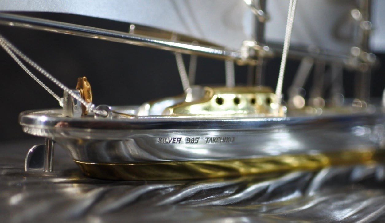 武比古 銀製 ヨット 2本マスト シルバー985 純銀 STERLING SILVER