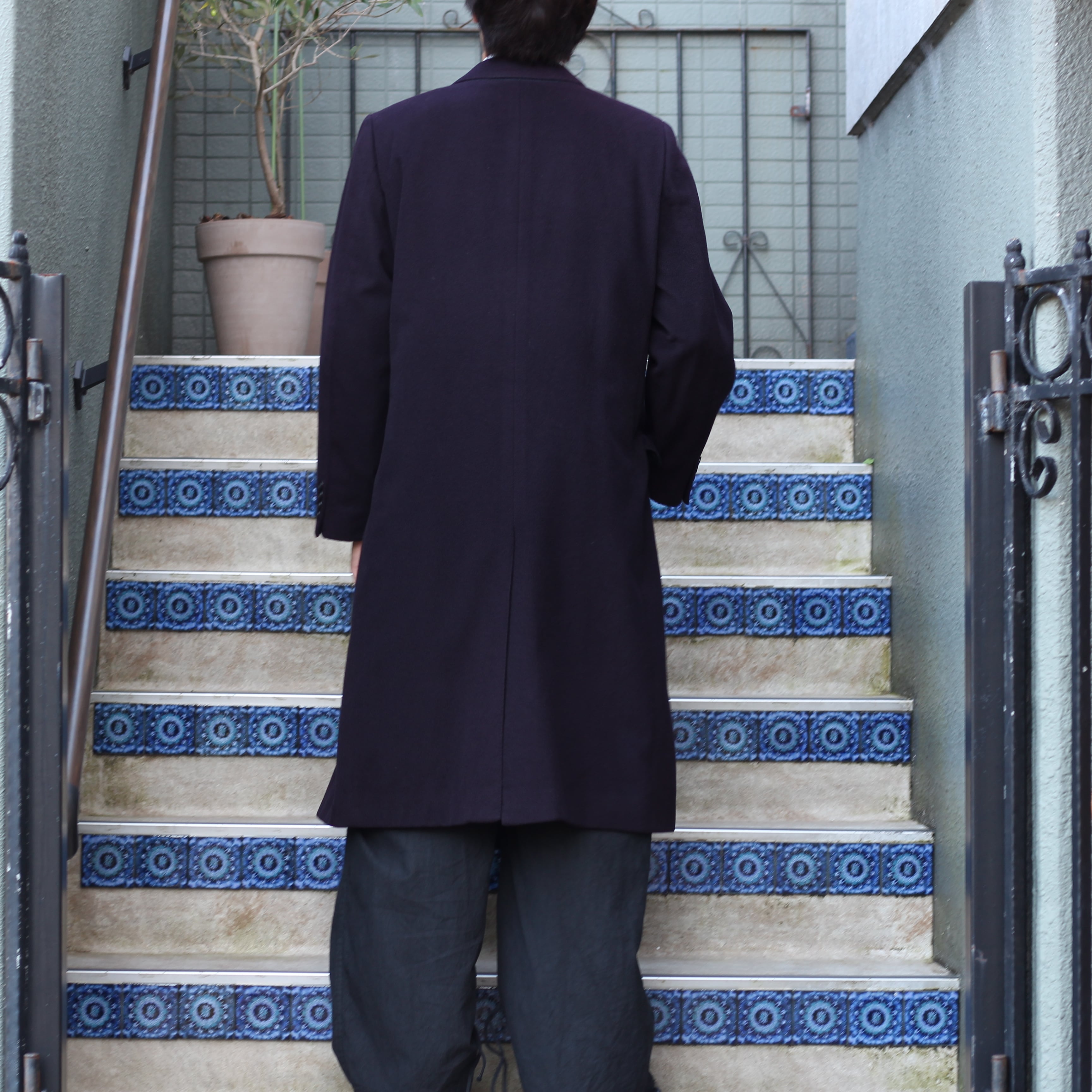 Aquascutum CASHMERE100% DOUBLE CHESTERFIELD COAT MADE IN ENGLAND