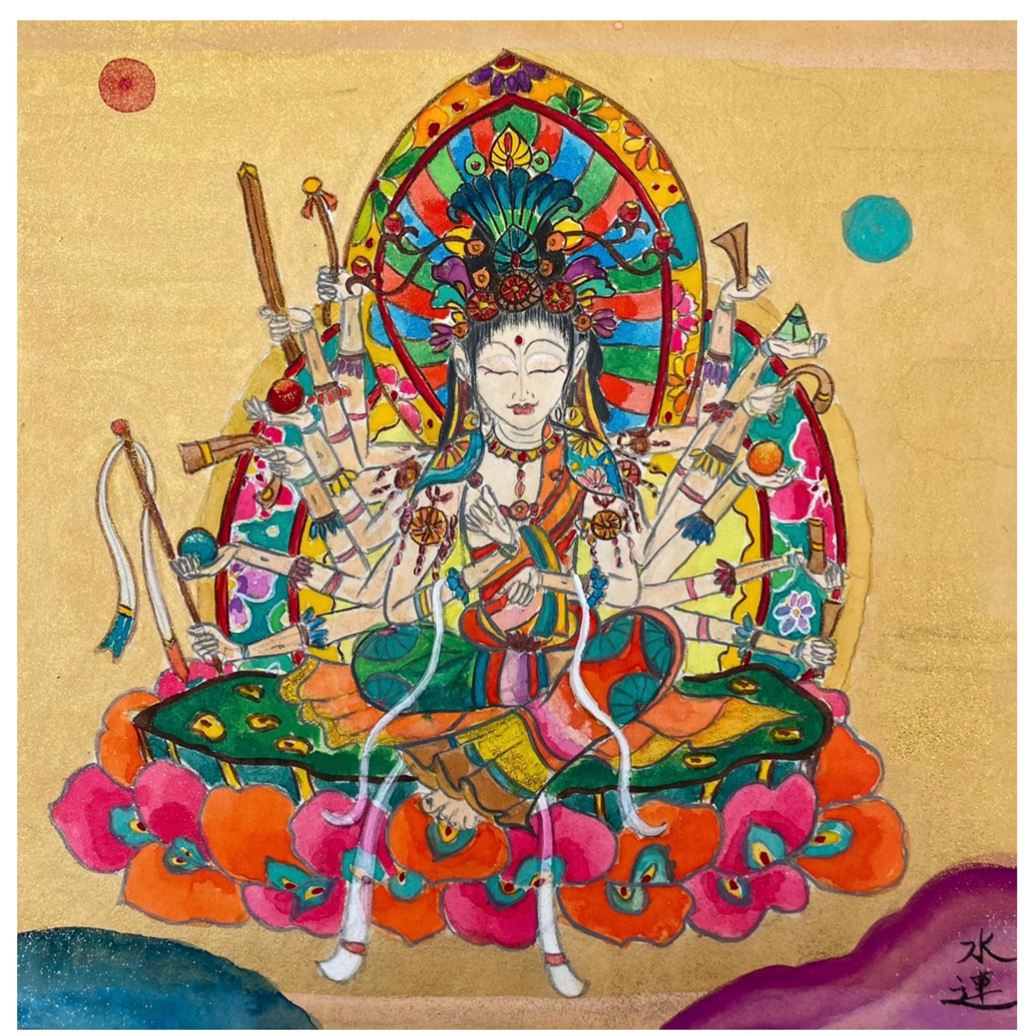 南法水蓮 仏画 千手観音菩薩 | ArtGalleryNS