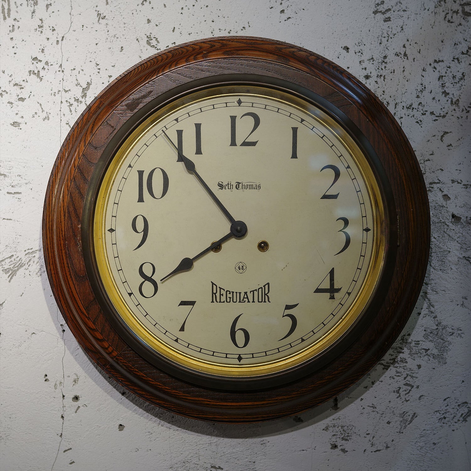 アナログ時計 壁掛け ゼンマイ式 セストーマス SETH THOMAS Regulator