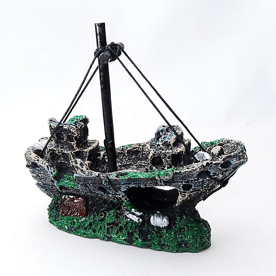 水槽用 オブジェ 沈没船 アクアリウム オーナメント 難破船 装飾