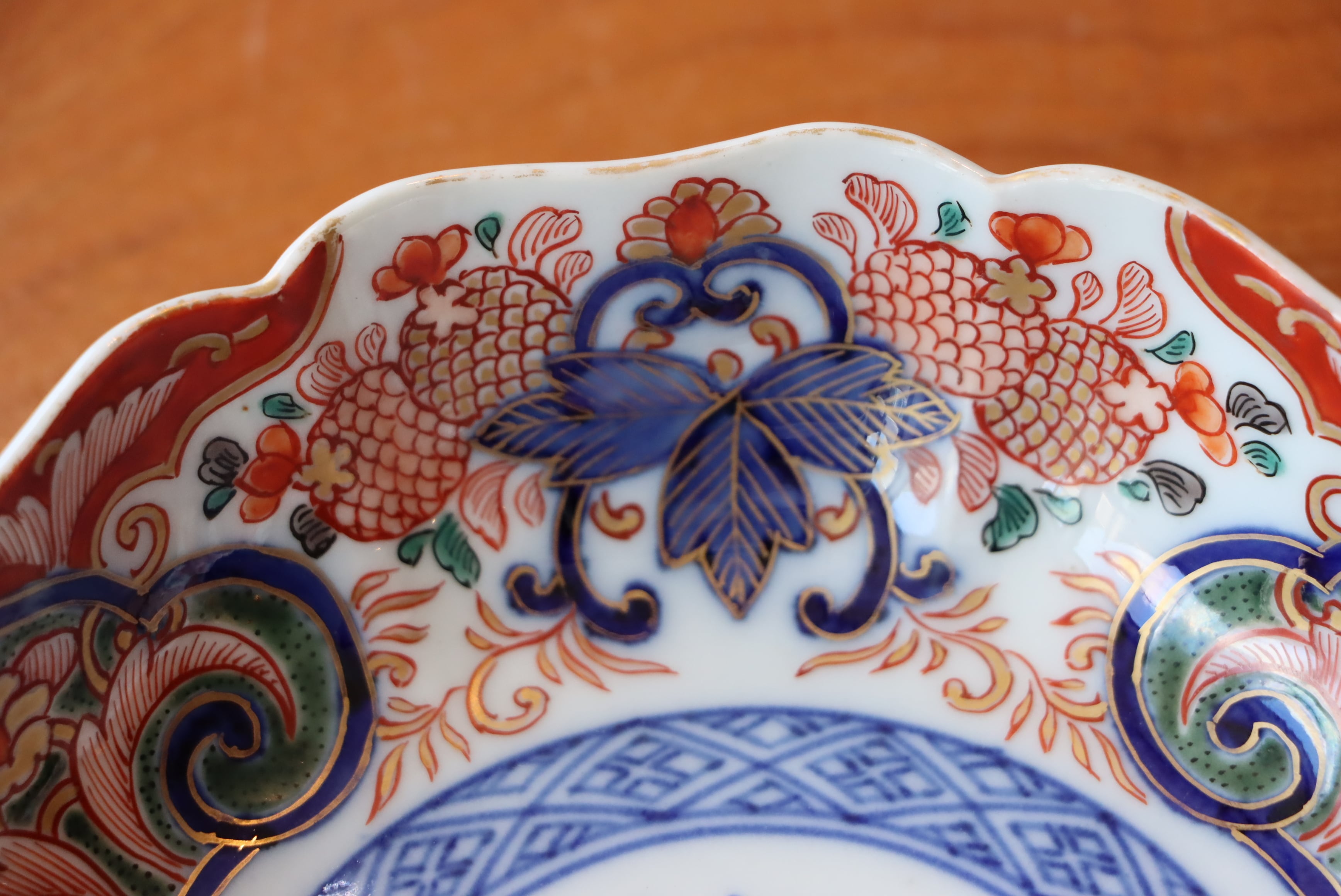 古伊万里 伊万里 色絵 金襴手 染付 豆皿 菓子皿 富士山の図 2