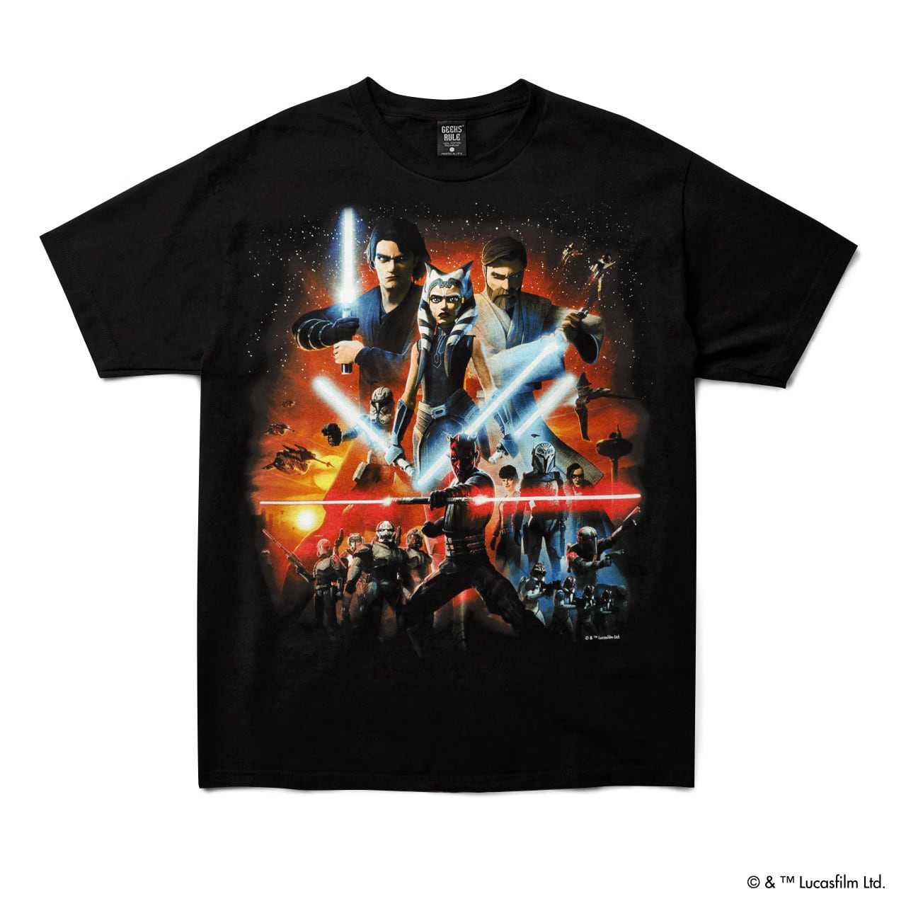 Star Wars: The Clone Wars / GEEKS RULE 15 SILKSCREEN PRINTING T