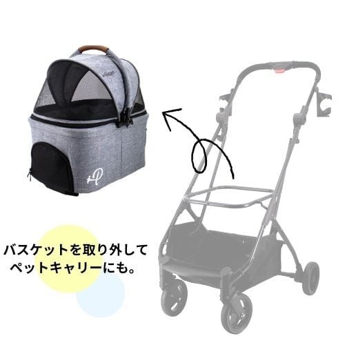 Petique ペティーク 3-in-1 ペットストローラー ペットカート ペット