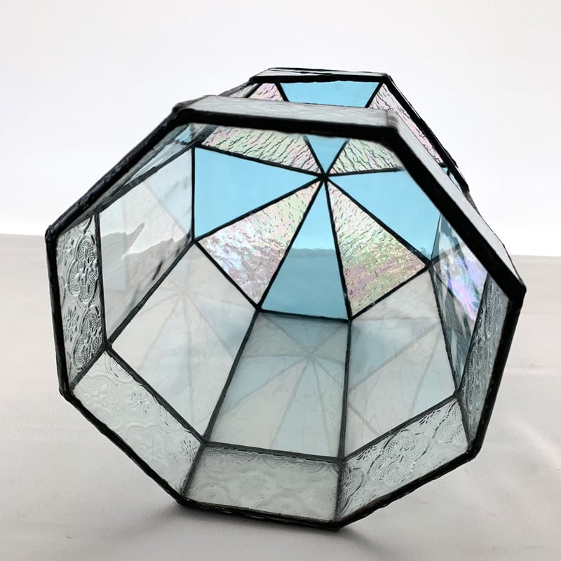 ステンドグラス 】テラリウム（八角形）_YM | ステンドグラス工房かわ