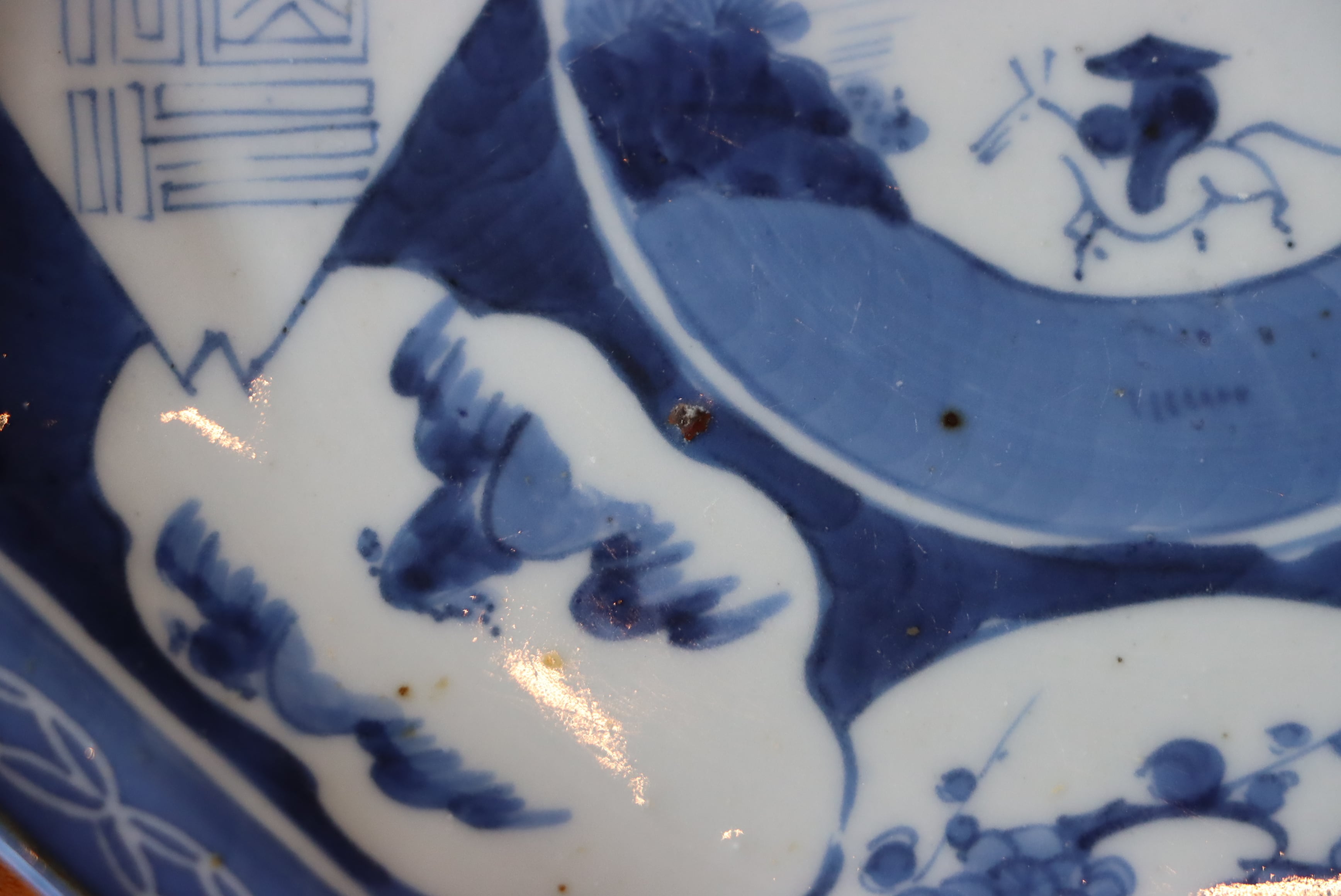 46 タナカ様 値下げ 伊万里 人物 山水 染付 皿 飾り皿 【公式通販】