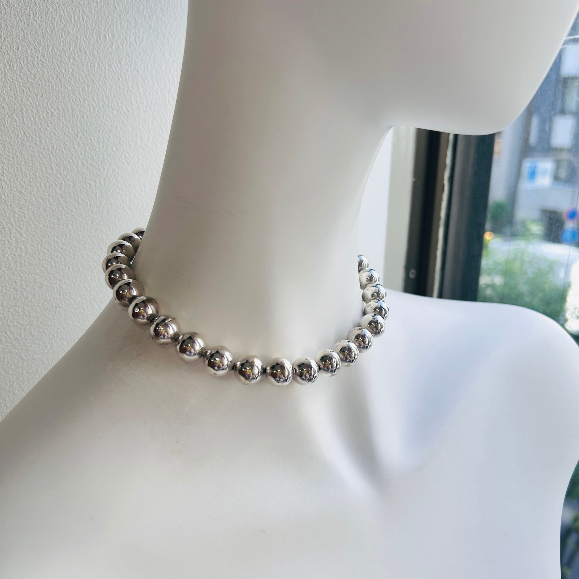 メキシコ 925 シルバー マラカイトカラー オーバルチェーン