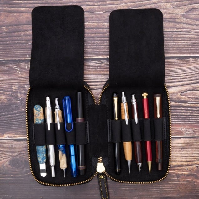 バハギア ペンケース ラウンドジップ型 10本挿 プエブロ ボーン