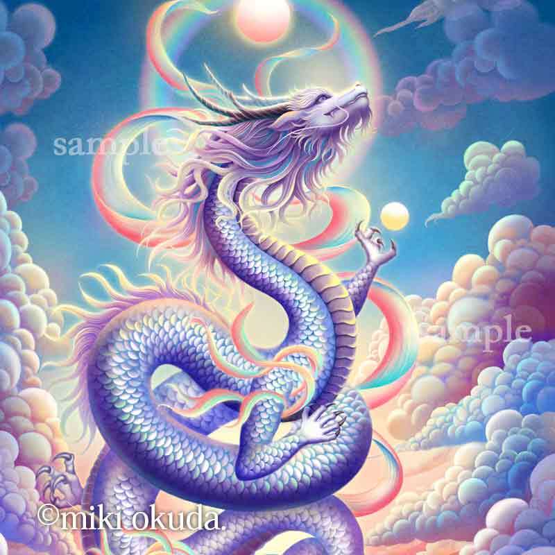 33c11｜龍神画『転生』｜開運絵画 龍の絵 龍神絵画 スピリチュアル