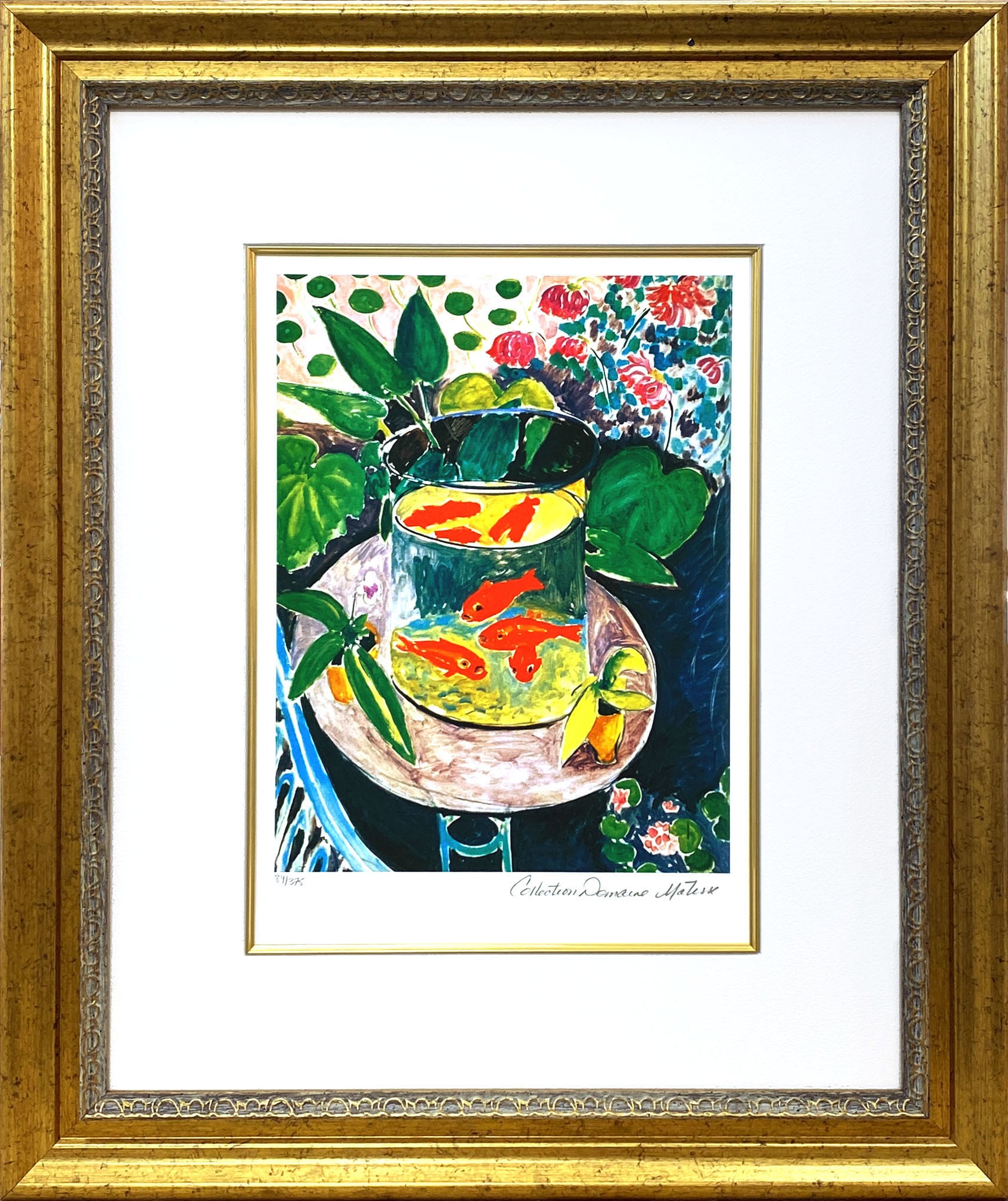 アンリ マティス「金魚」額縁4色選択可能 作品証明書 展示用フック