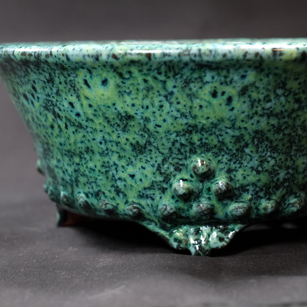 秀峰 楕円 太鼓 盆栽鉢 やや大きめ 秀峰 楕円 太鼓 盆栽鉢 やや大きめ