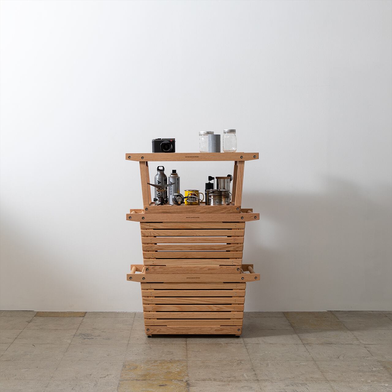 シェルフコンテナMオーク Shelf Container M Oak | IKIKI the shop