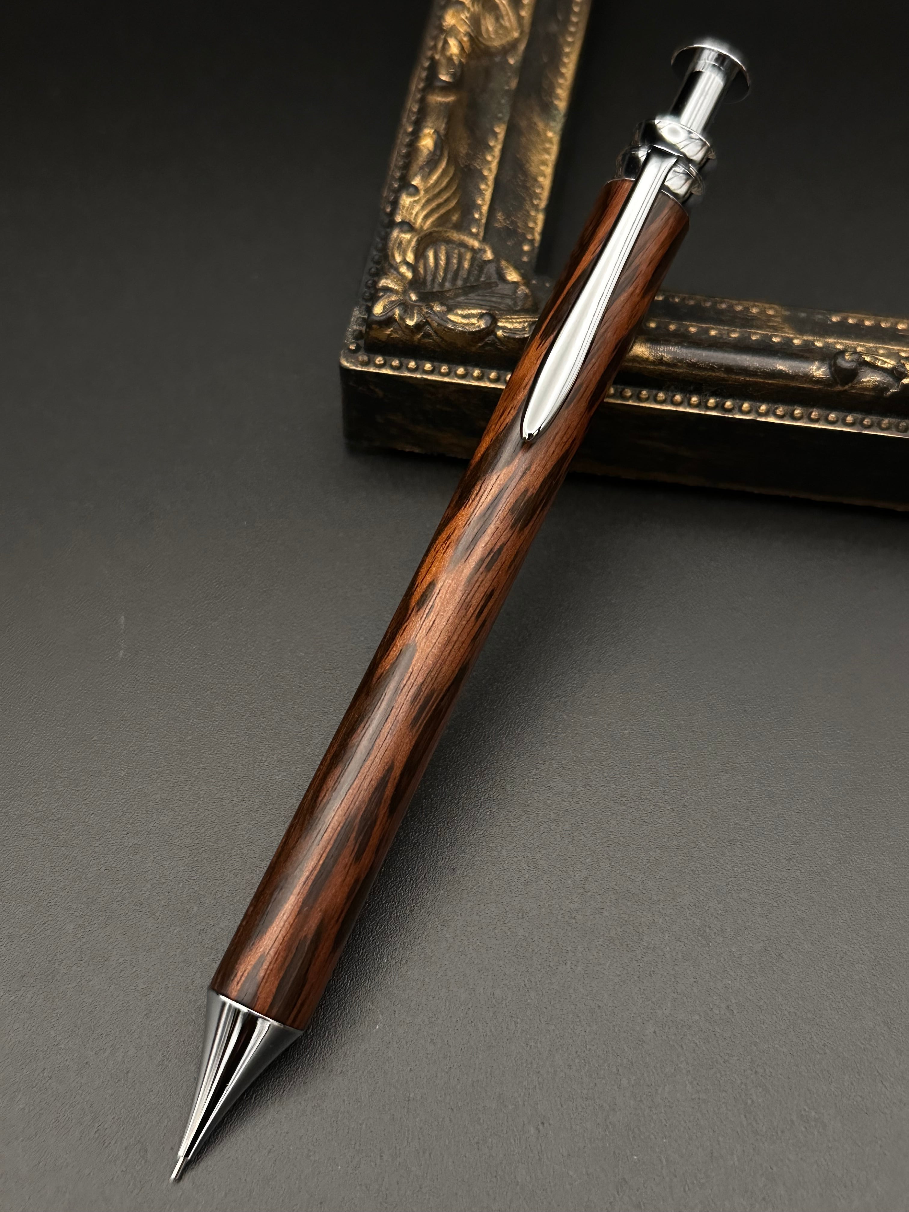 黒檀(孔雀杢)/細軸シャープペン(オリジナル金具) | Flamberg