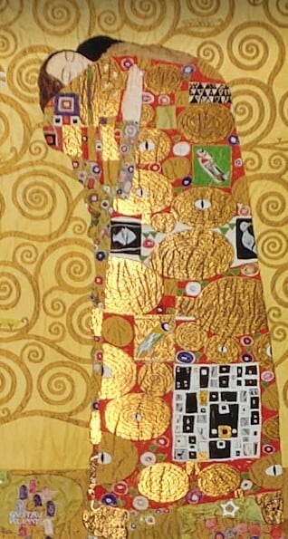 グスタフ・クリムト「抱擁」 ジクレー、シルクスクリーン金箔加工・版