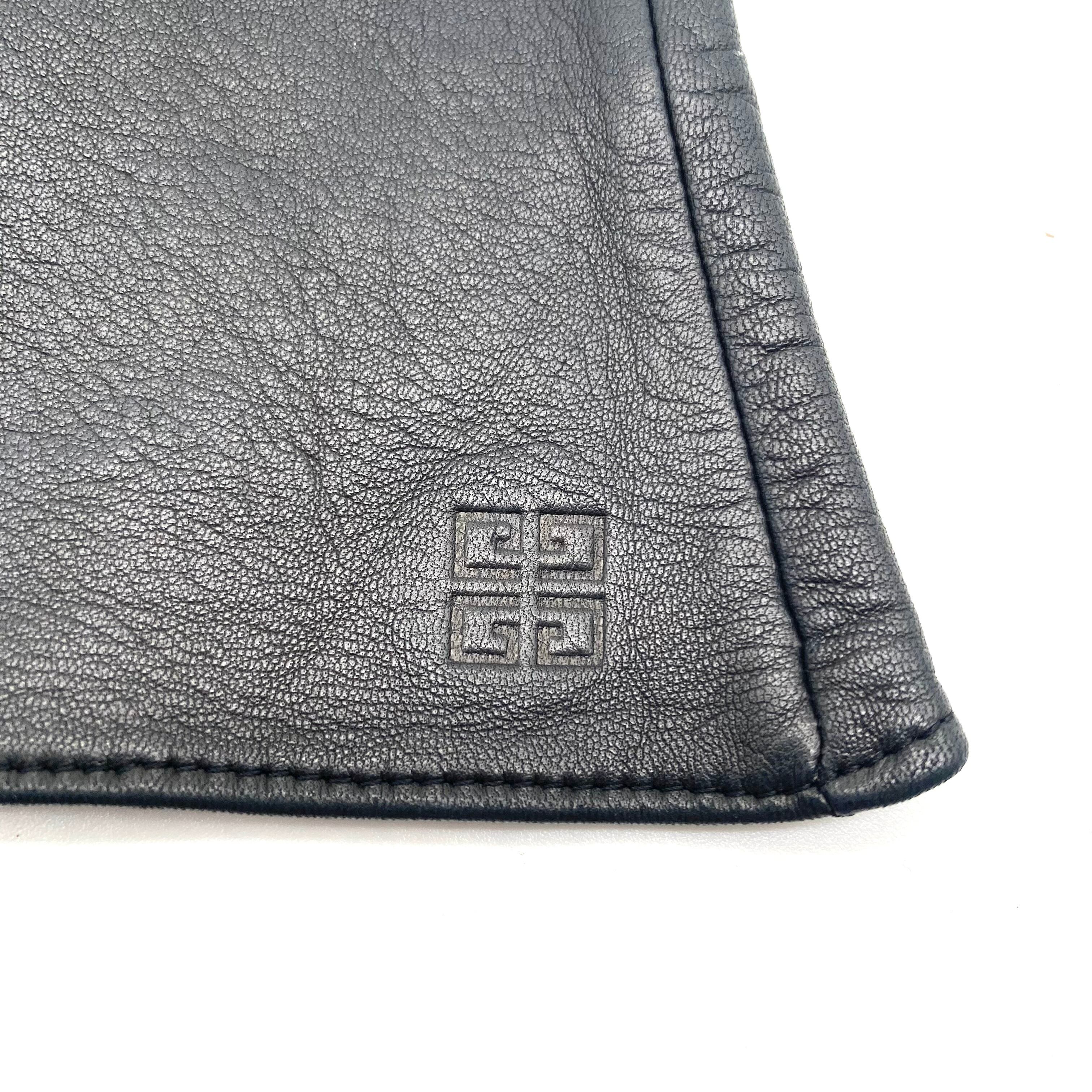 ジバンシー GIVENCHY レザー グローブ 手袋 型押 ロゴ ブラック 本革