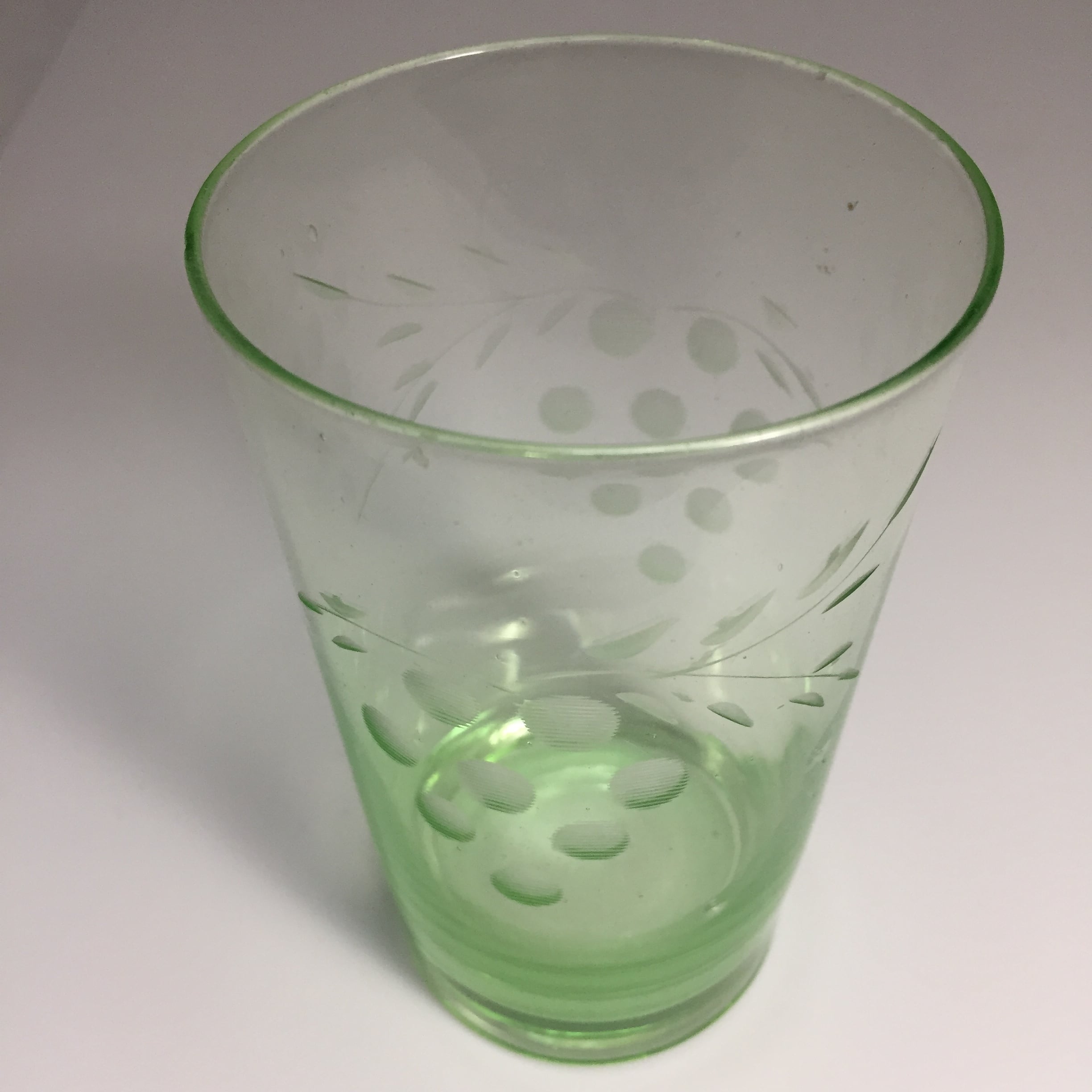 昭和初期頃 ウランガラス コップとショットグラスのセット | 路地裏の