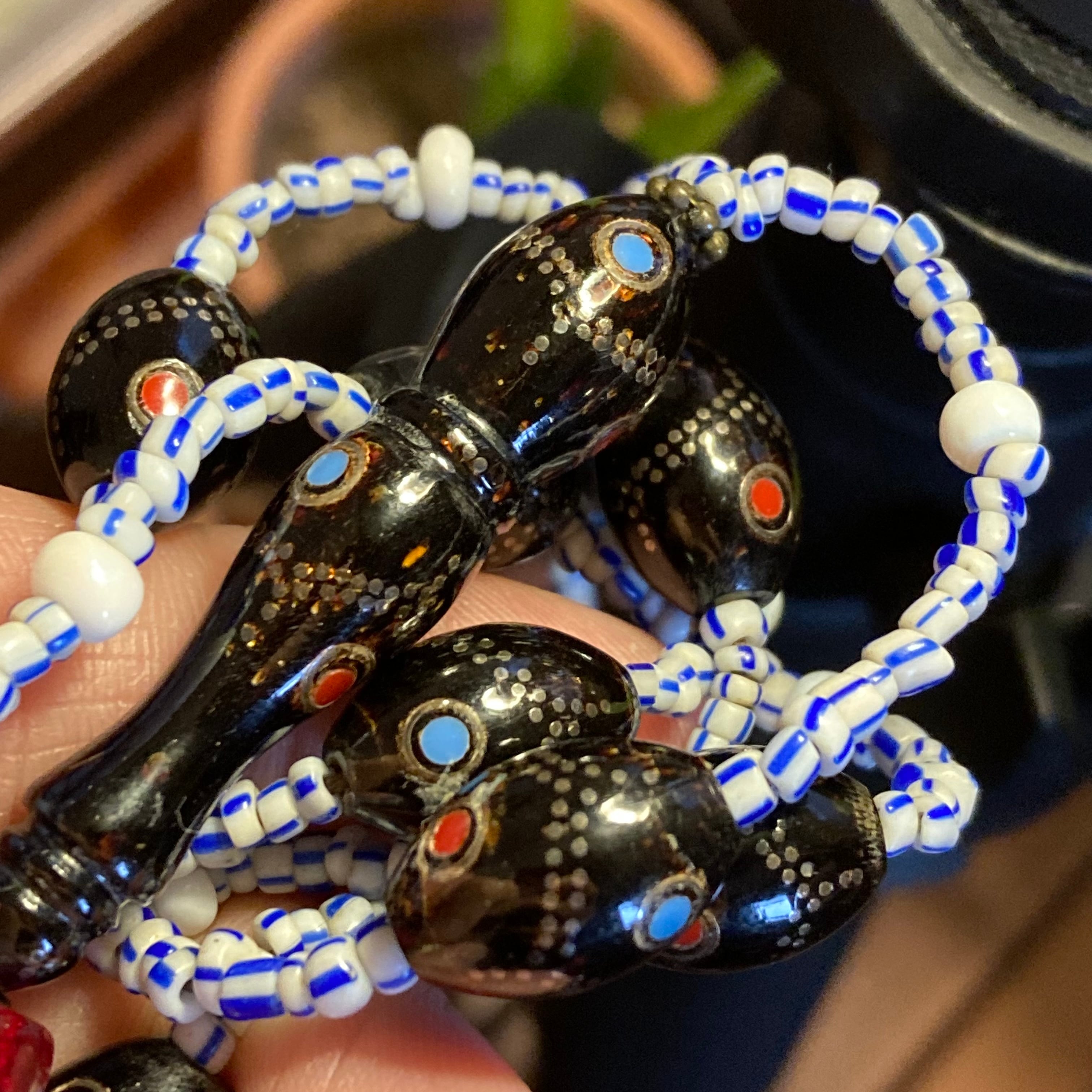 No.545】Yemen 黒珊瑚 BLACK coral イスラム 数珠 ネックレス