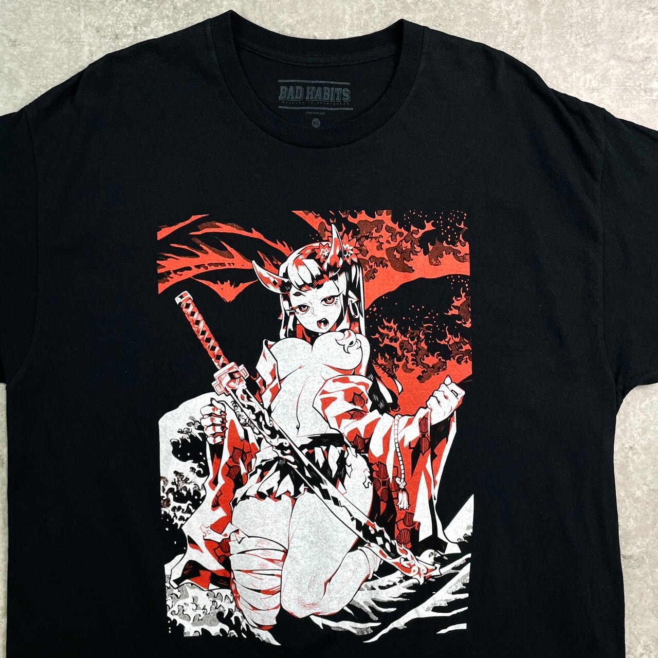 BAD HABITS アニメ キャラクター エロプリントTシャツ メンズXL 古着