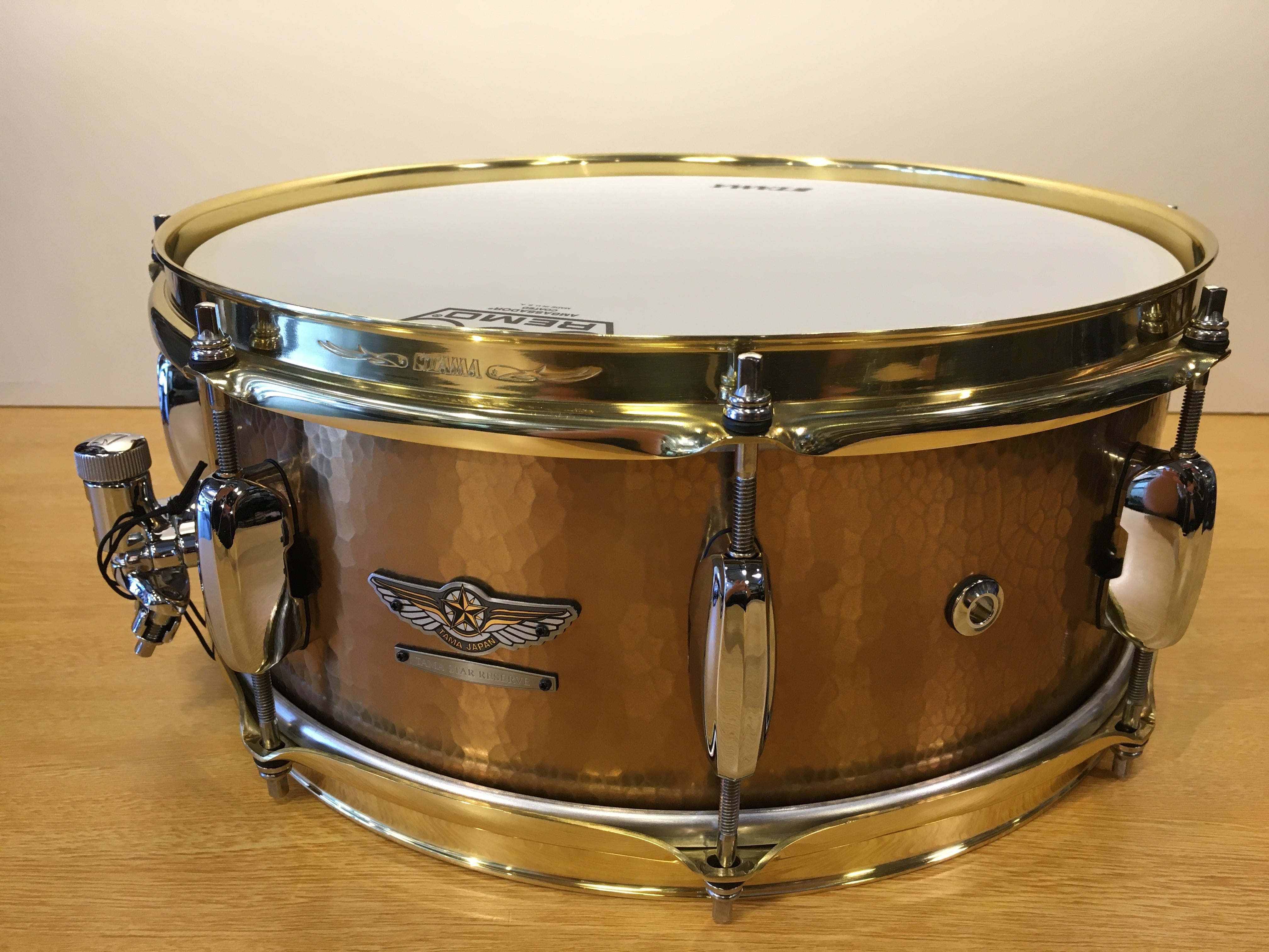 TAMA STAR Reserve Hand Hammered Brass Snare14x5.5 TBRS1455H