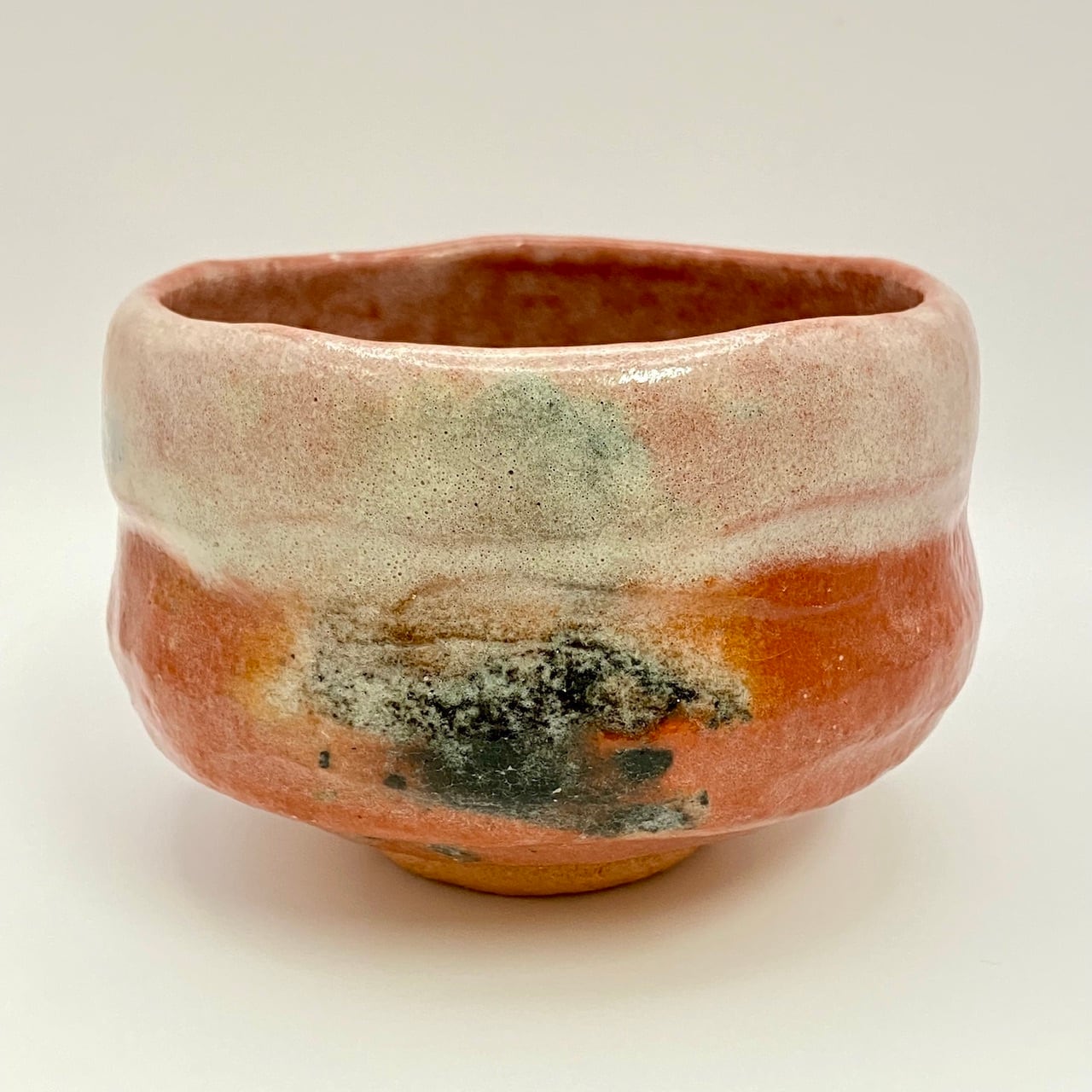 茶道具 京焼 東福窯 中村能久作 色絵 吉野山図 茶碗 共布共箱 C 7817