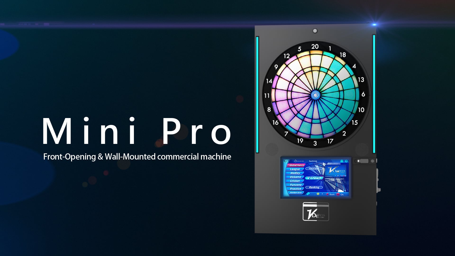 最新型 VDartsMINIPRO 壁掛け 業務用ダーツ マシン (日本正規代理店