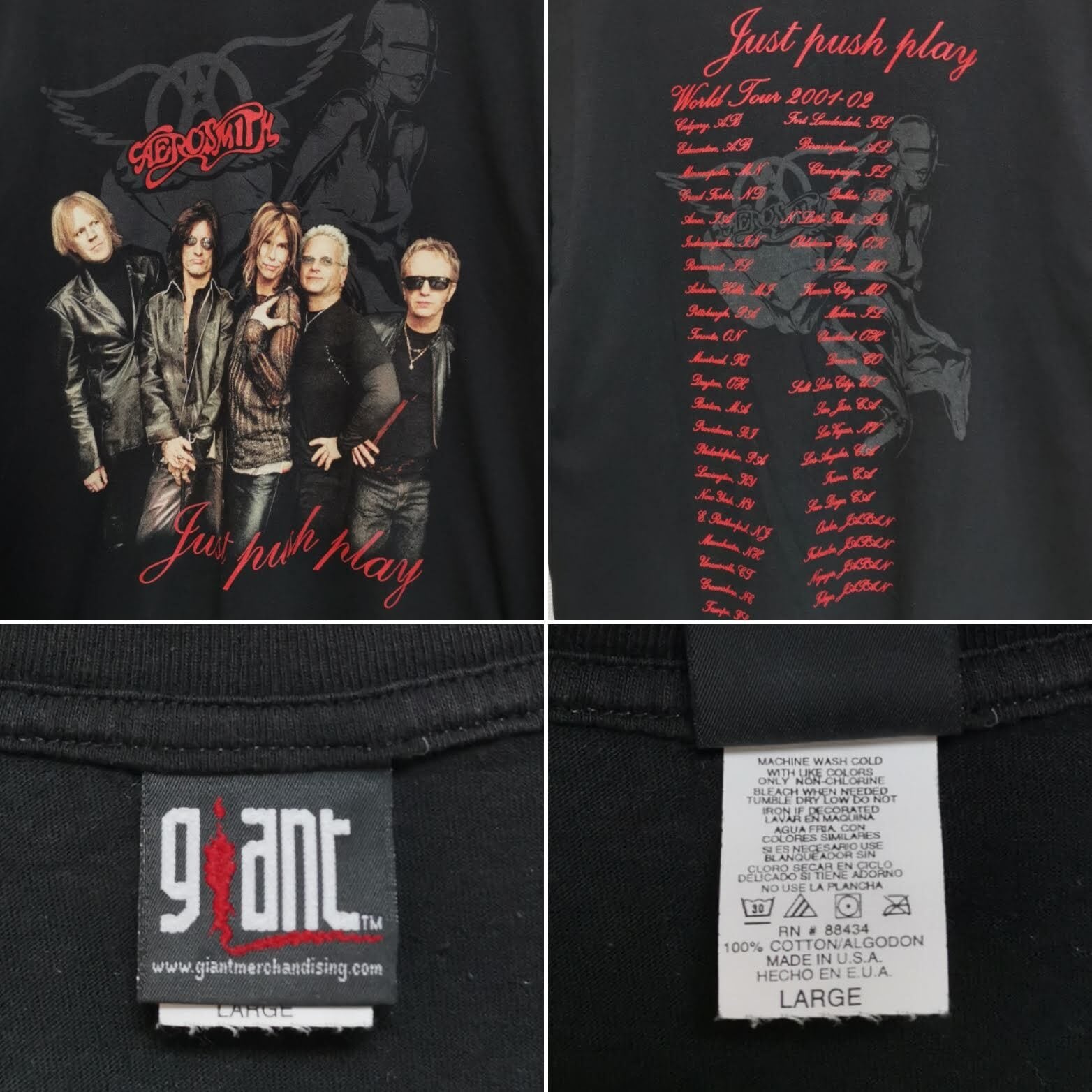 送料無料 L 00s エアロスミス AEROSMITH Tシャツ 空山基 バンT USA製