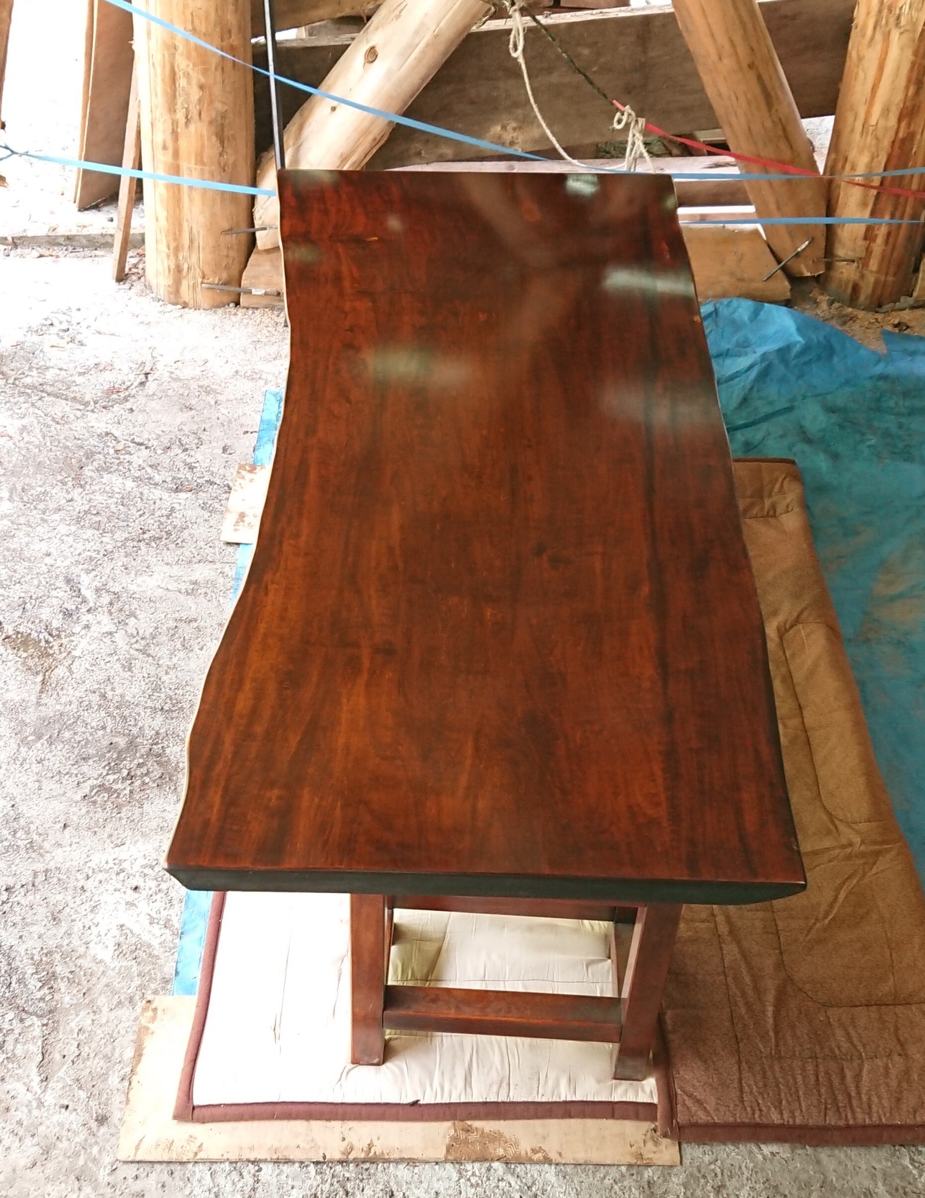 希少】 一枚板 天然木 本花梨 座卓 ローテーブル アンティーク｜花梨？ 一