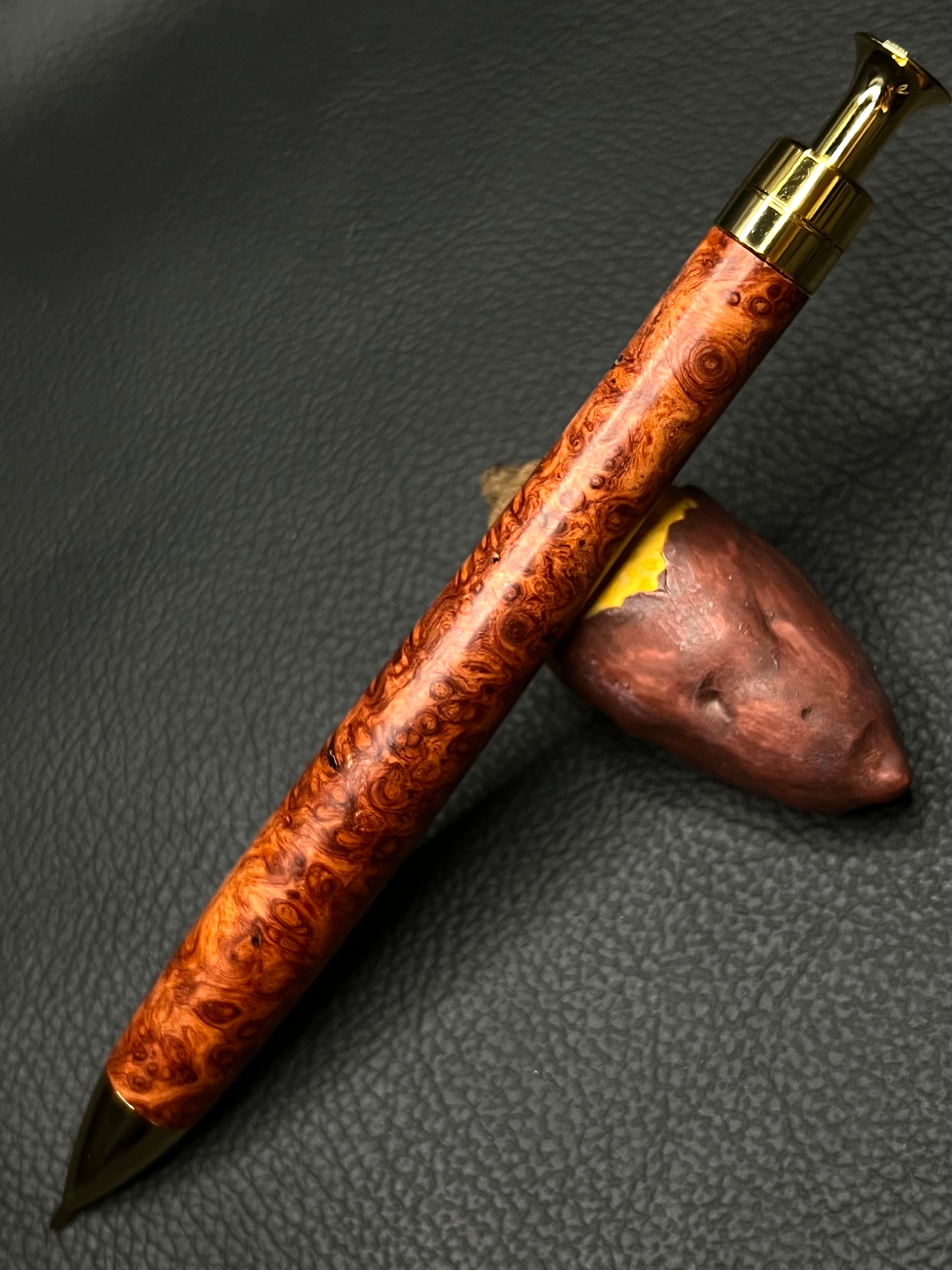 537超極上 本花梨 瘤杢 木軸シャーペン ボールペン 537超極上 本花梨