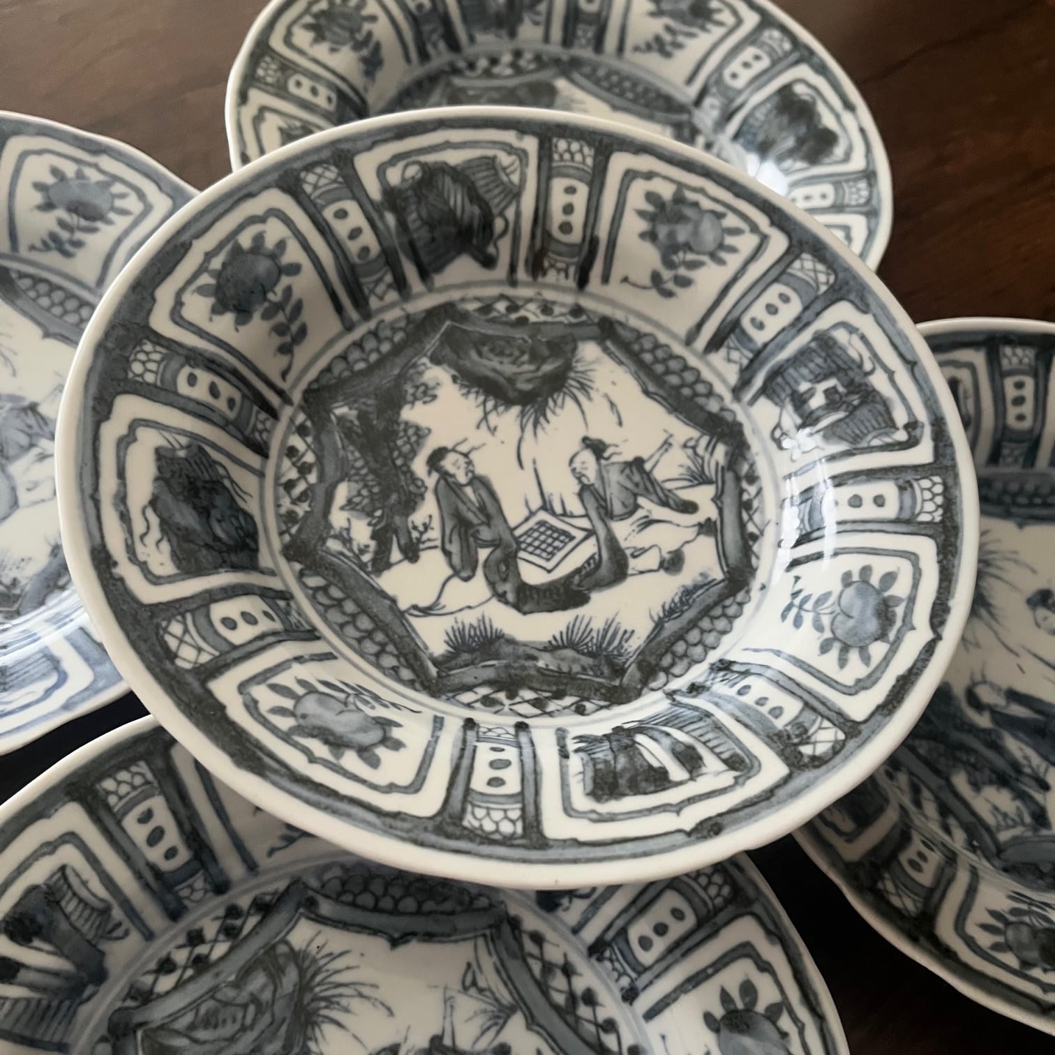 中国清朝5枚皿 | 古美術 希 のぞみ 美術・デザイン事務所 Japanese