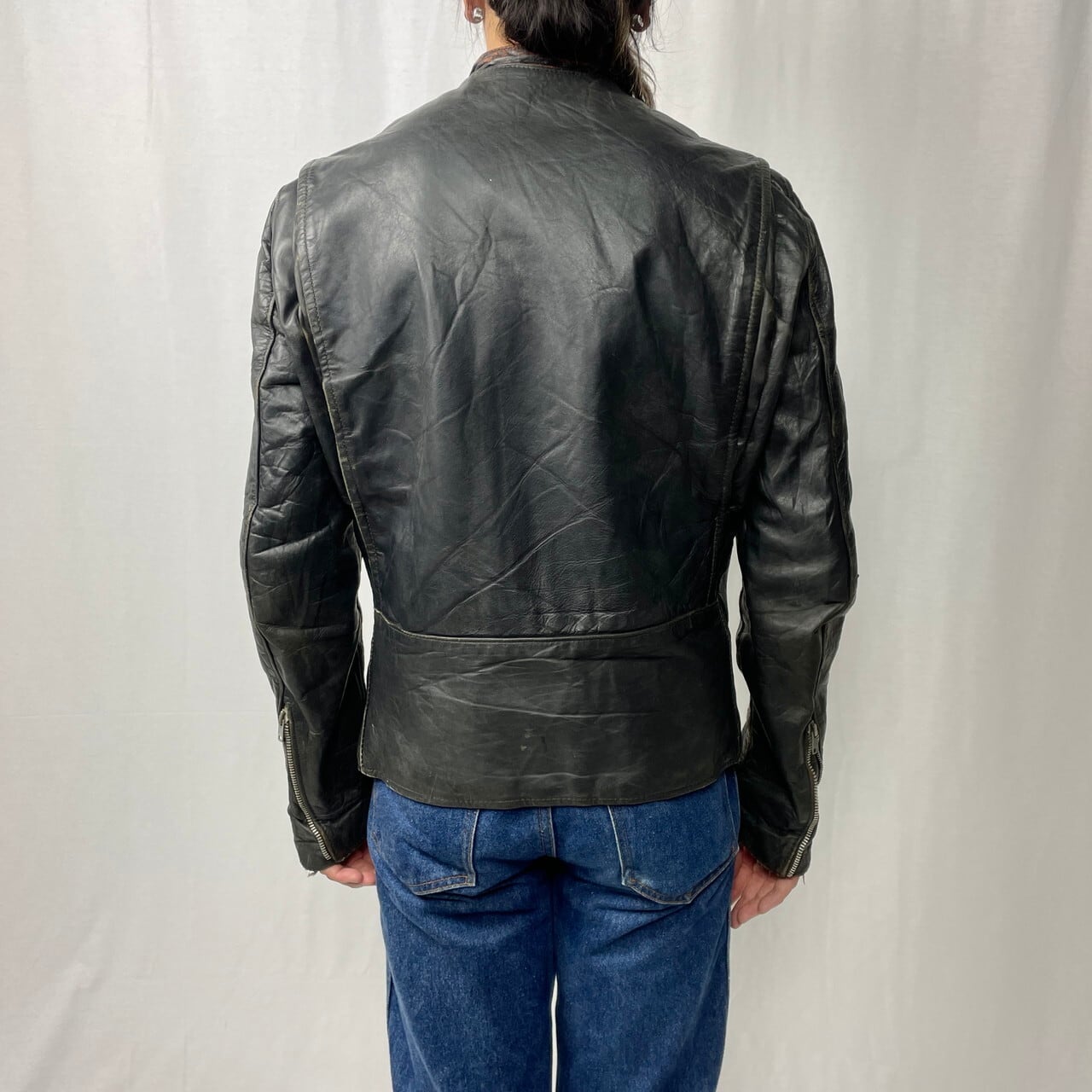 60年代 BROOKS ブルックス シングルライダースジャケット メンズM相当