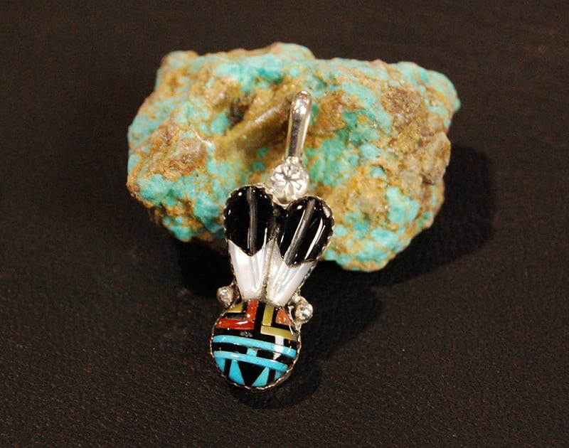 ZUNI(ズニ）族 アーティストBARBARA DEWA作 サンフェイスインレイ