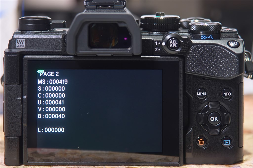 OLYMPUS OM-D E-M1 Mark2 シャッター回数12102回 届きました、総