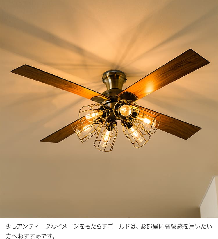 Modern Collection シーリングファン フィラメントLED 6灯 – BeauBelle本店